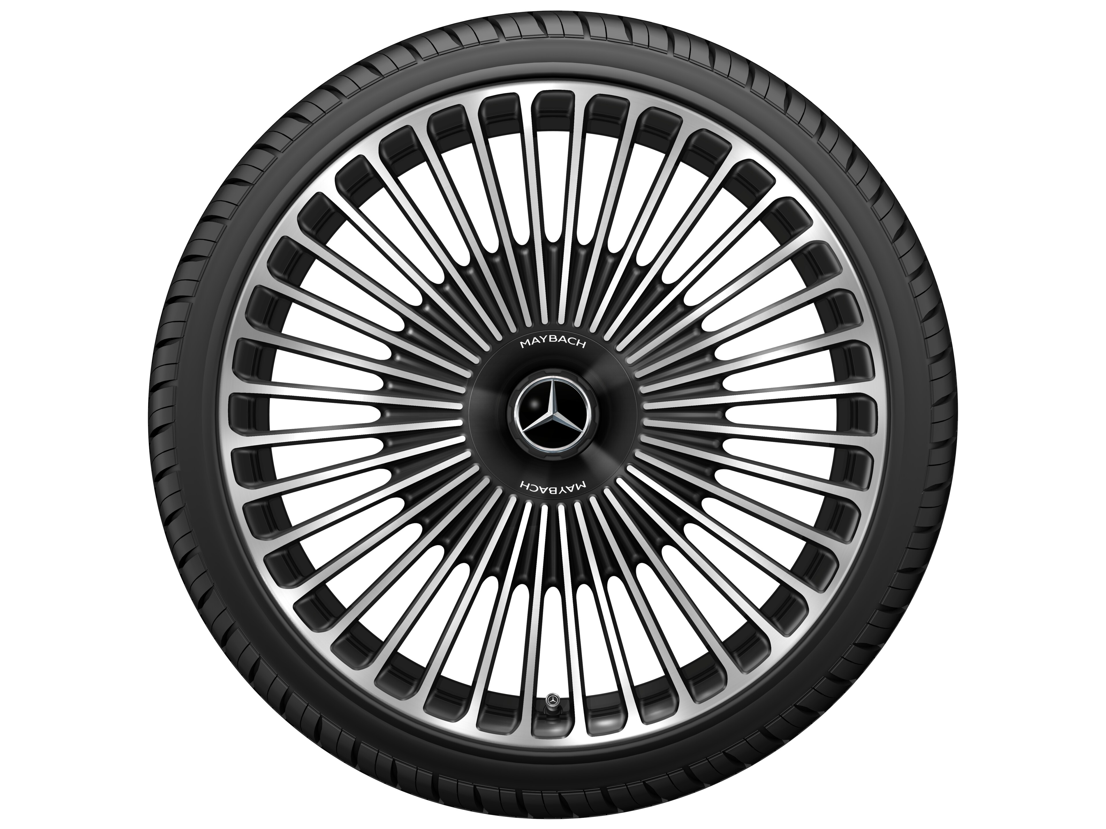 Llanta forjada AMG en diseño multirradio, 53,3 cm (21 pulgadas) - 9,5 J x 21 ET 56,1, negro, pulido a alto brillo