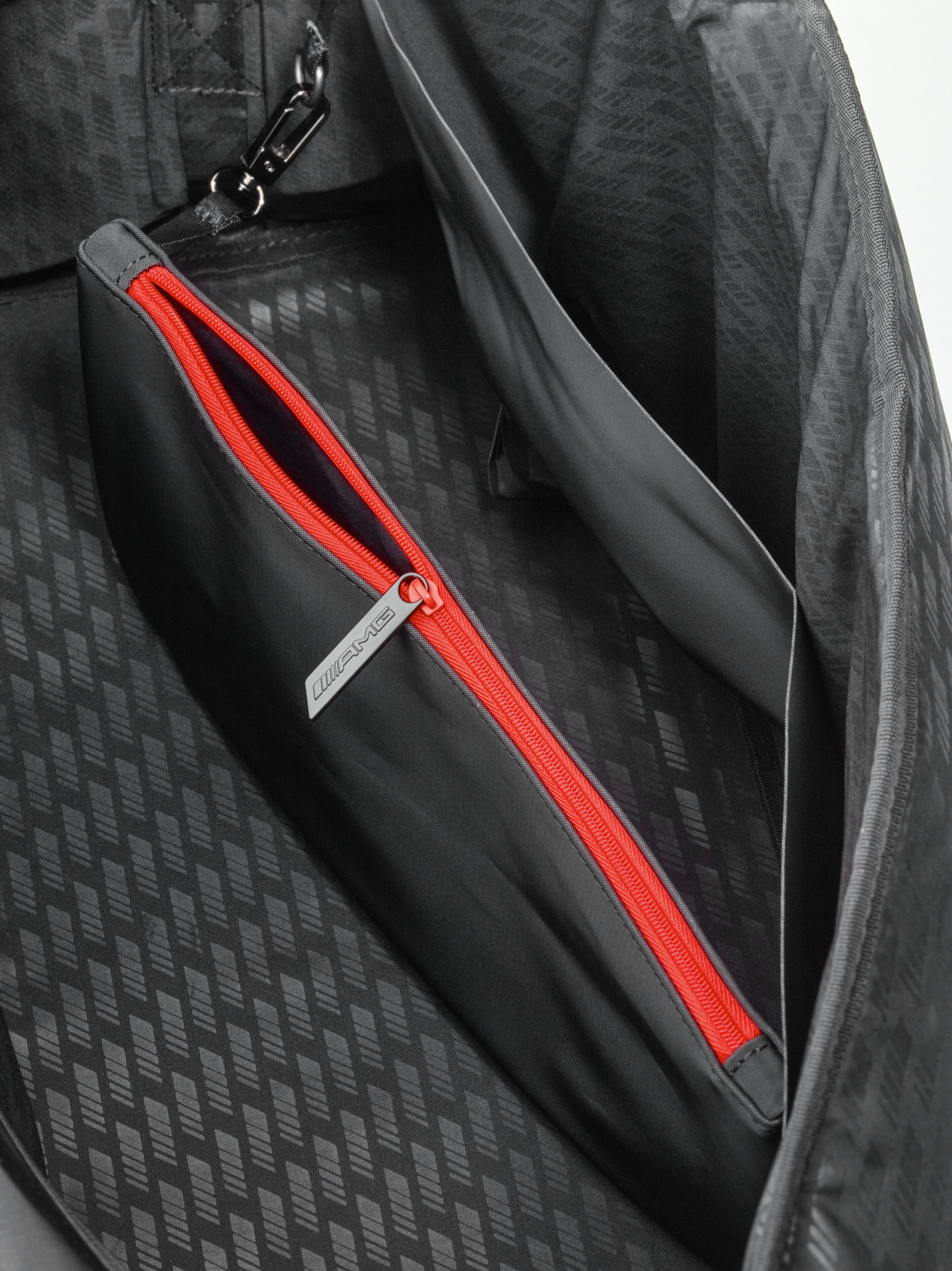 Bolsa de fin de semana AMG - negro, PVC / Poliéster / Poliéster