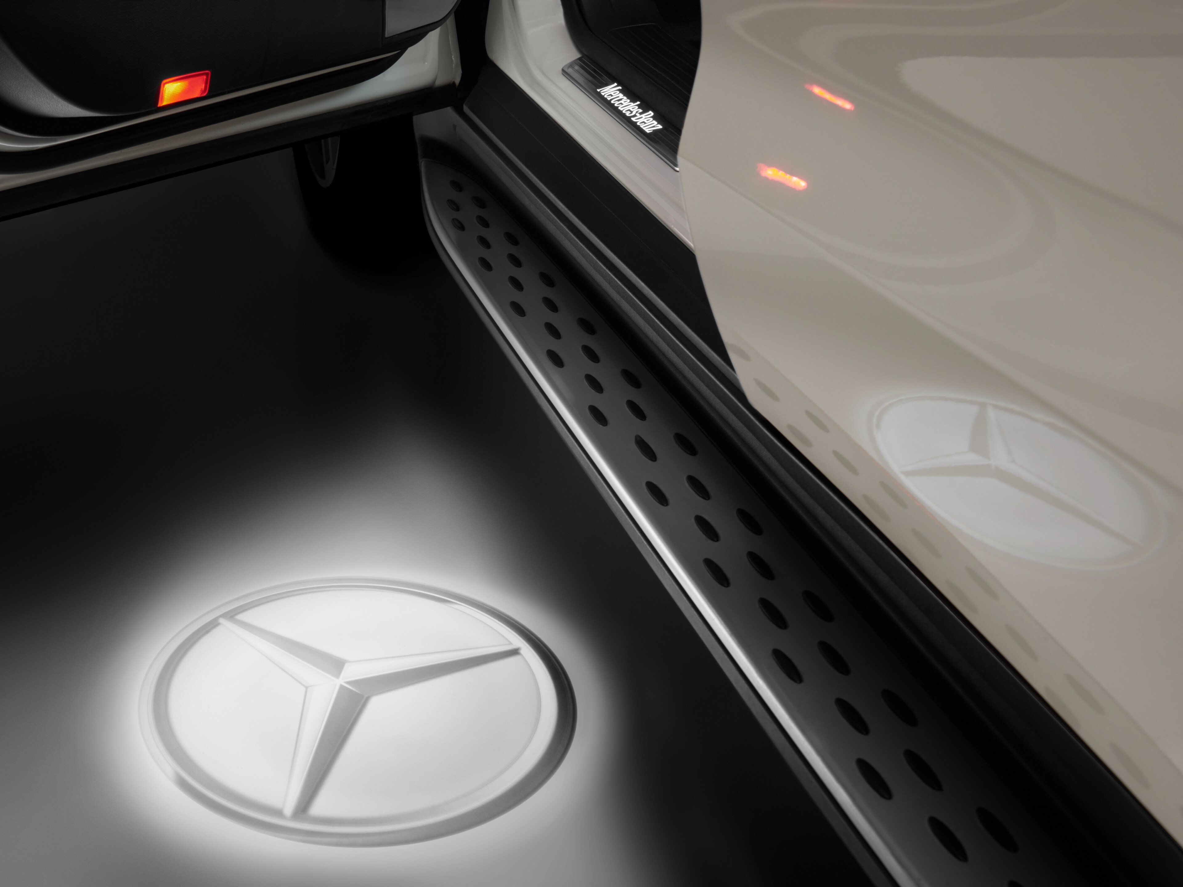 Proyector de logotipo LED, Estrella Mercedes, 2 piezas