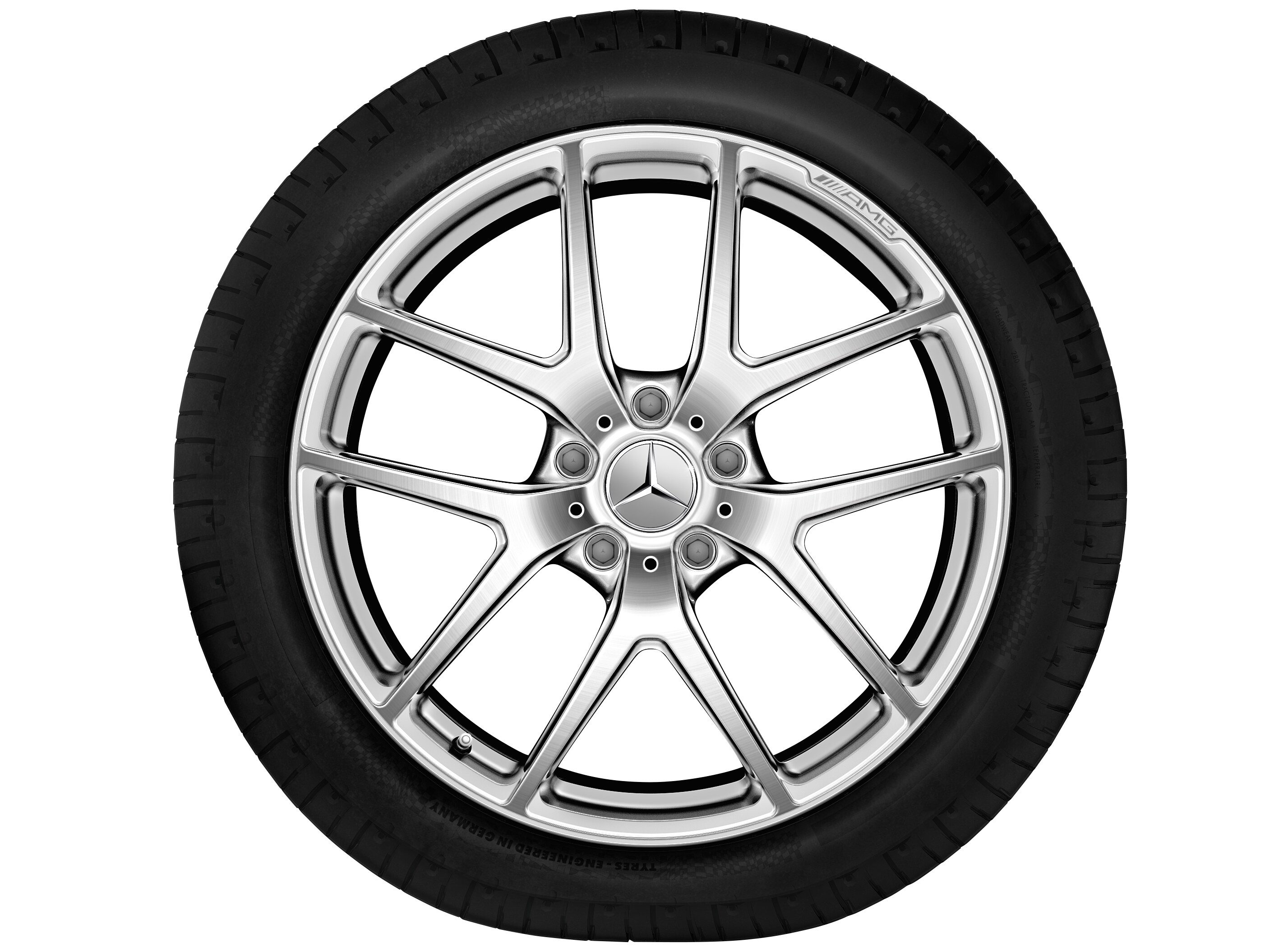 Llanta forjada AMG en diseño de 5 radios dobles, 53,3 cm (21 pulgadas)
