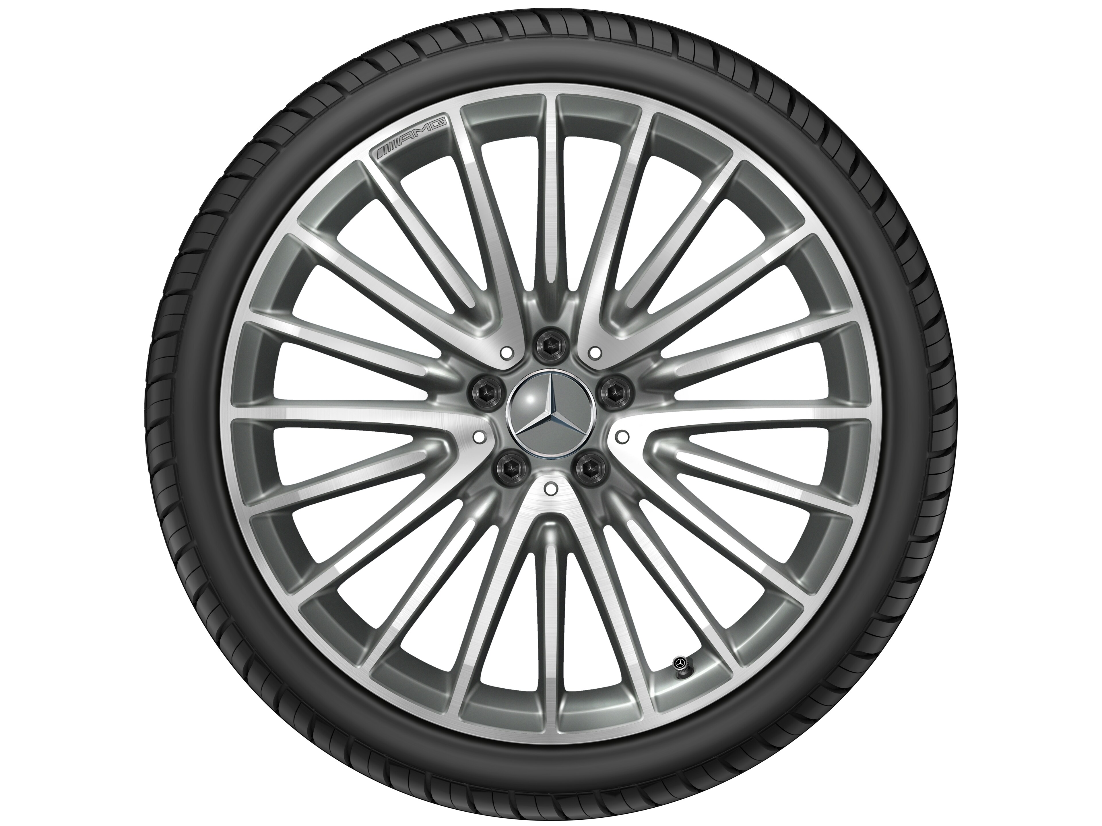 Llanta multirradio AMG, 50,8 cm (20 pulgadas) - 8 J x 20 ET 10, gris titanio, pulido a alto brillo