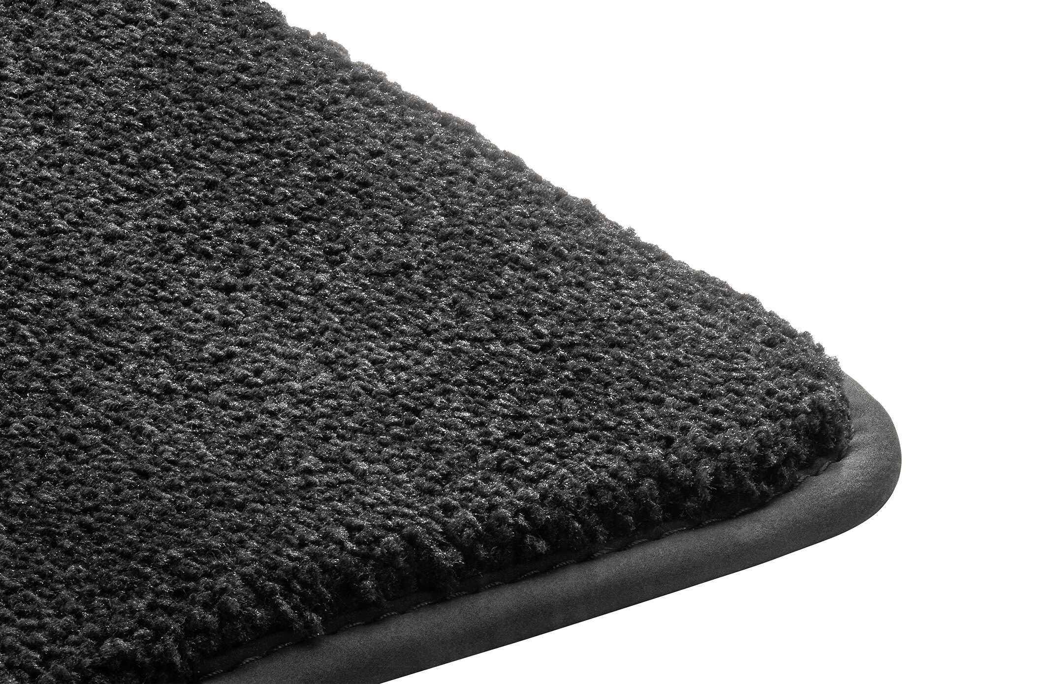 Alfombrillas EXCLUSIV, Parte trasera, 1 pieza - Dirección a la izquierda/derecha, negro, Ribete negro
