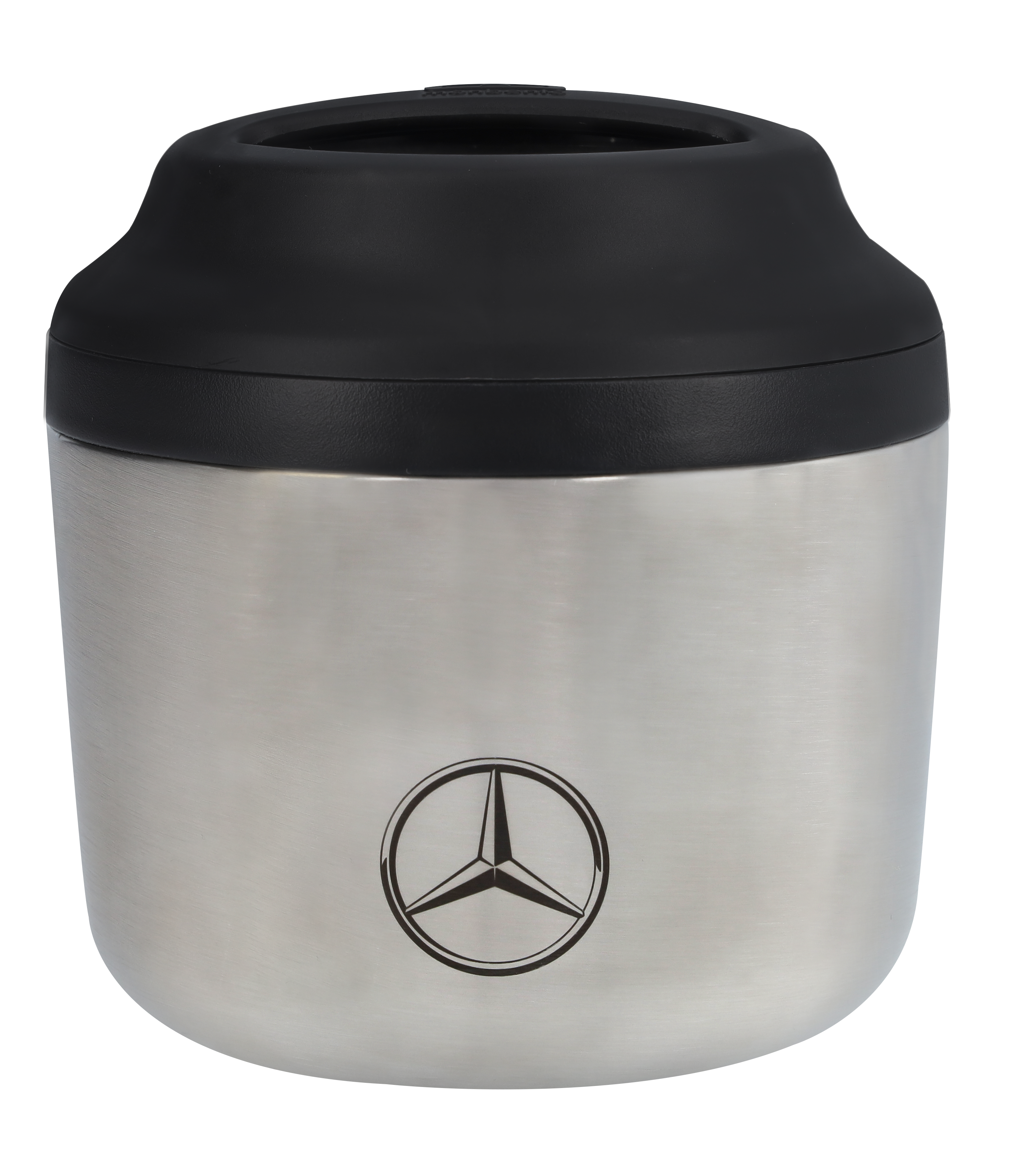 Caja de almuerzo isotérmica - negro-plata, Acero inoxidable / Polipropileno / Silicona, monbento®, 550 ml