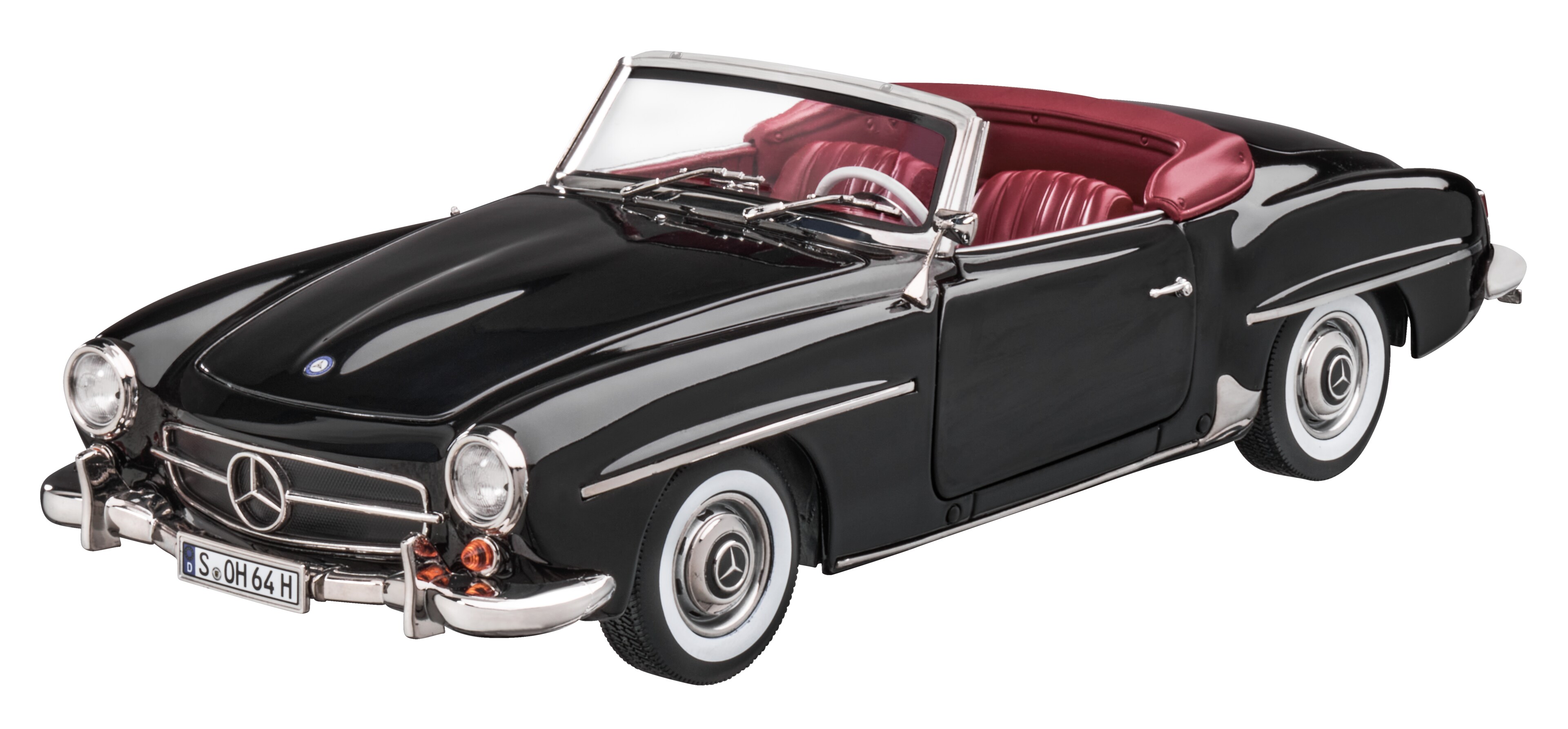 190 SL Roadster W 121 (1954-1963) - negro, Norev, 1:18