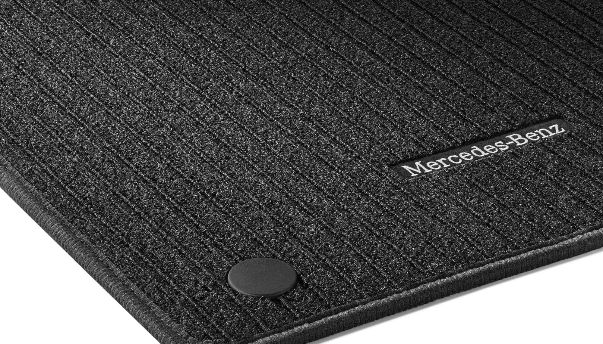 Alfombrillas de reps Alfombrilla para conductor & alfombrilla para acompañante, 2 piezas, para vehículos con moqueta en la parte delantera (V44) - Dirección a la izquierda, negro