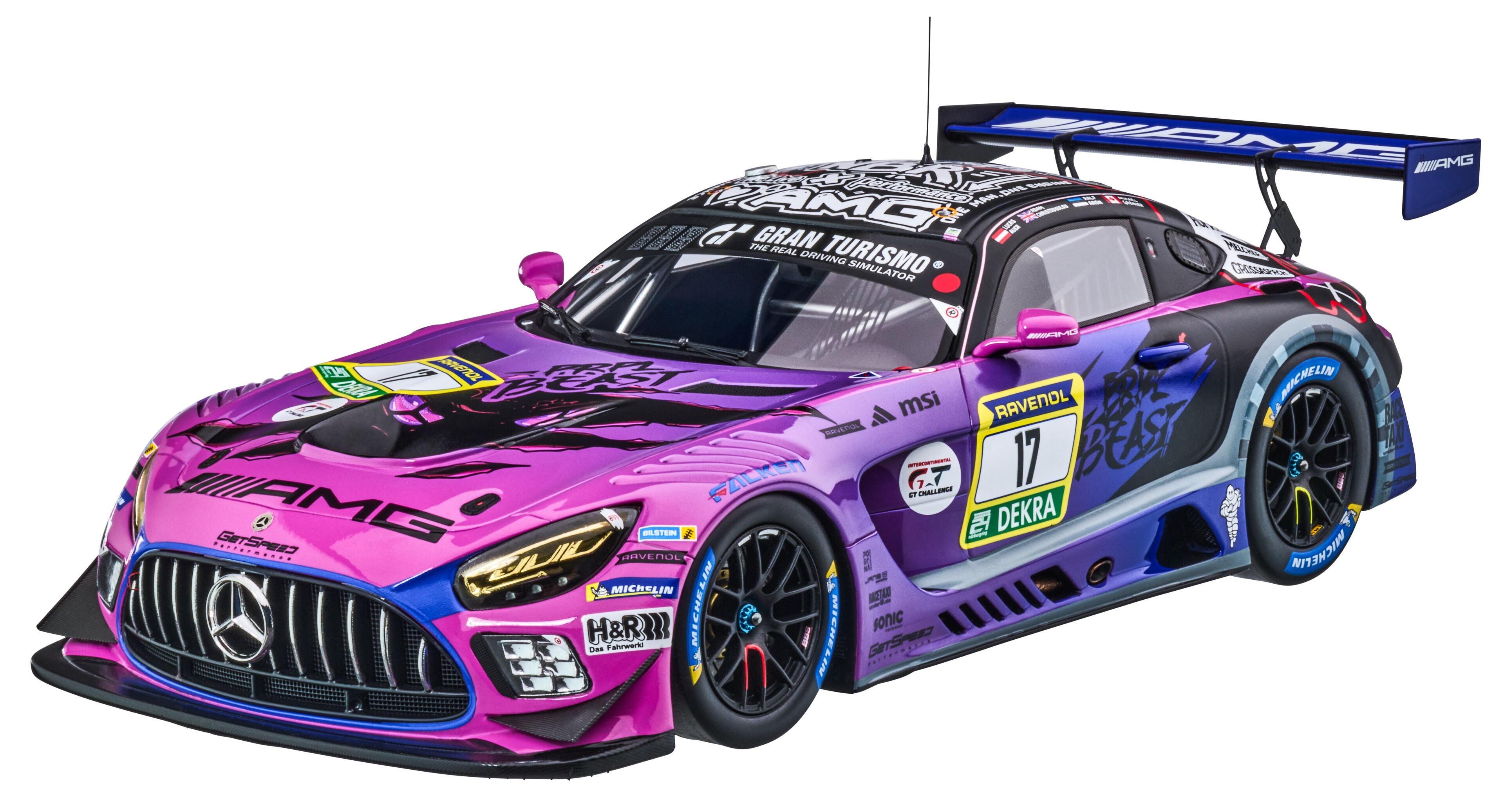 Mercedes-AMG GT3, ADAC RAVENOL 24 h de Nürburgring 2025, C190 - lila, Minimax, 1:18