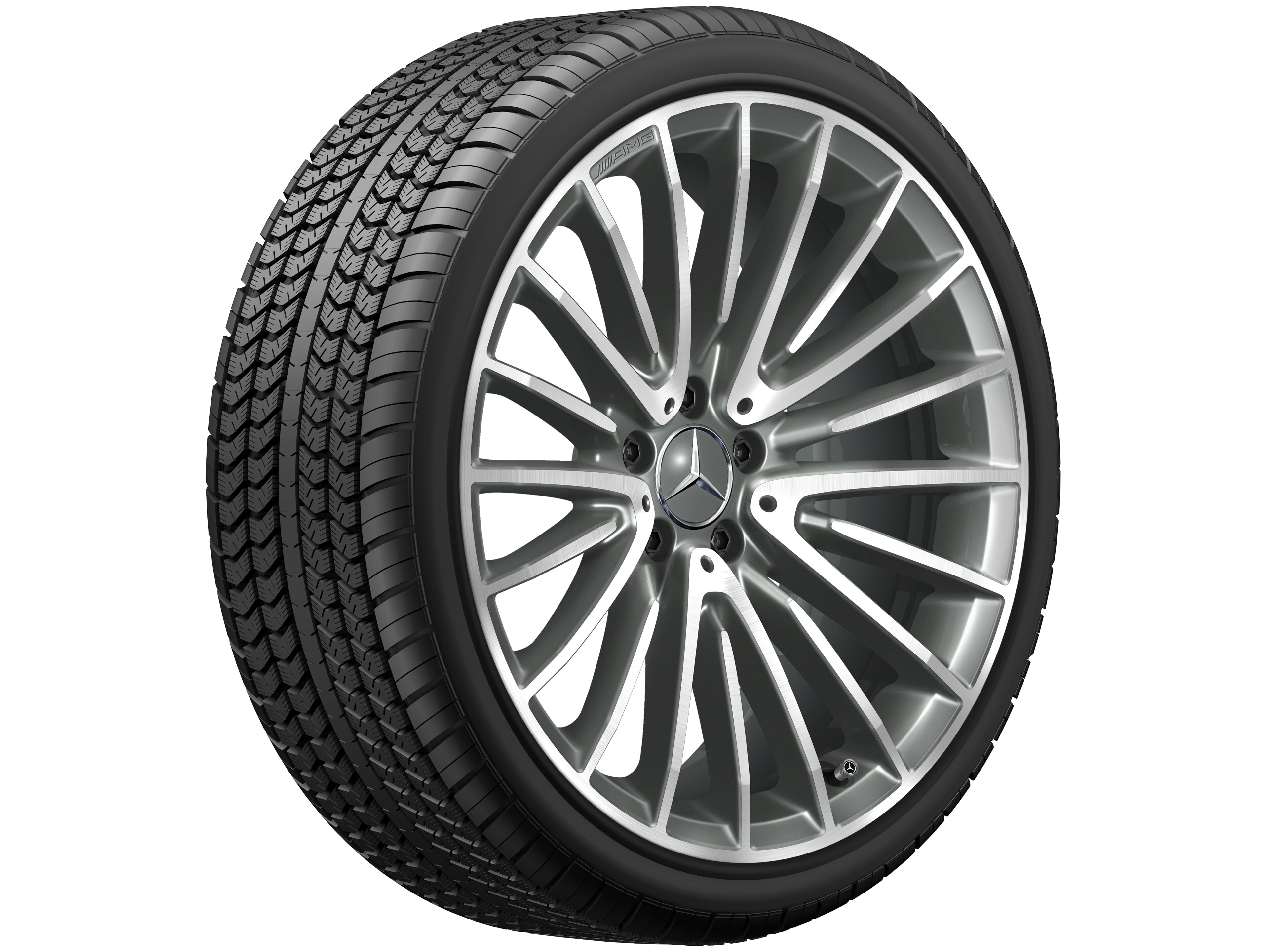 Llanta multirradio AMG, 50,8 cm (20 pulgadas) - 8 J x 20 ET 10, gris titanio, pulido a alto brillo