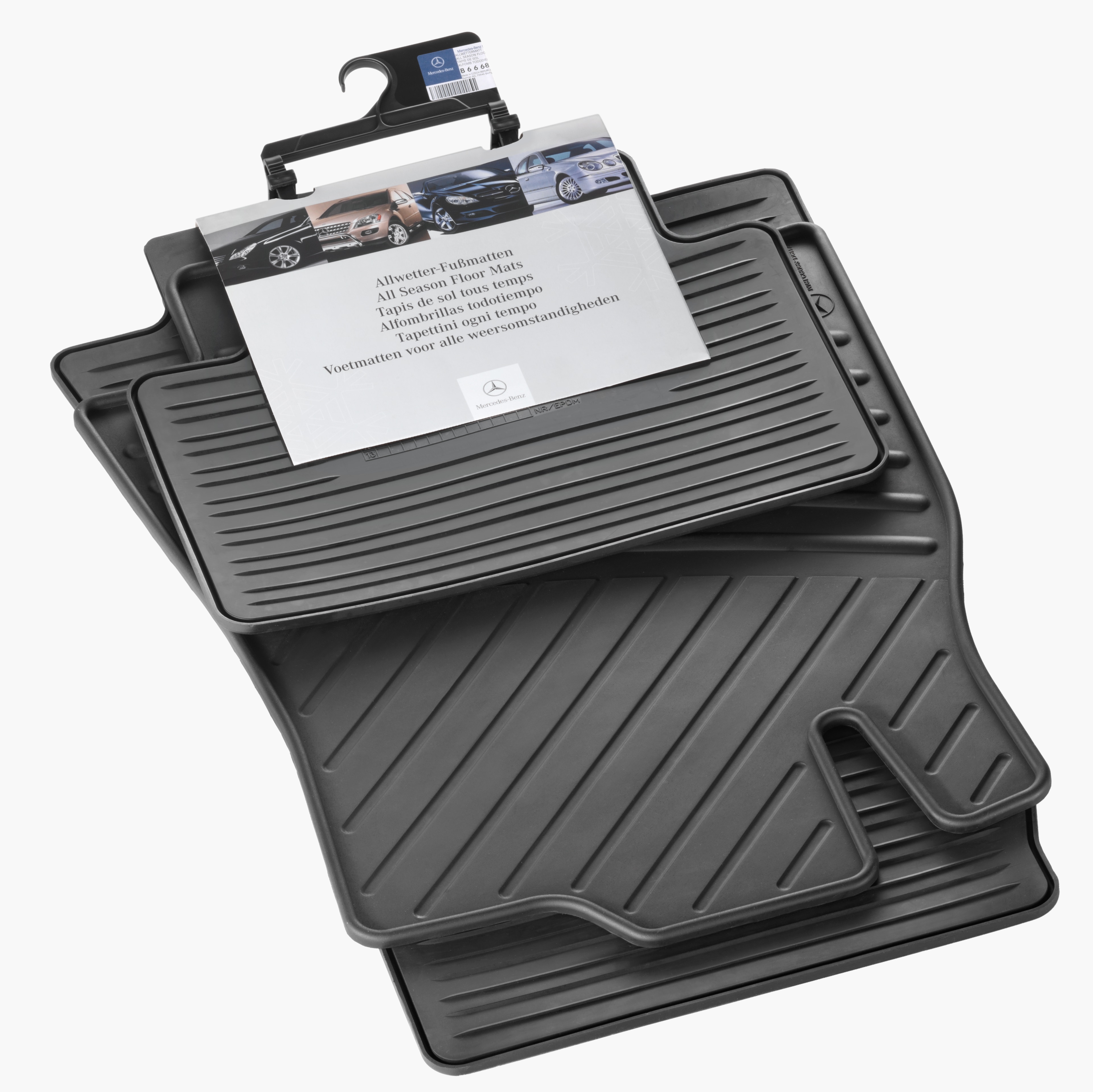Alfombrillas impermeables CLASSIC, Kit, 4 piezas - Dirección a la derecha, negro