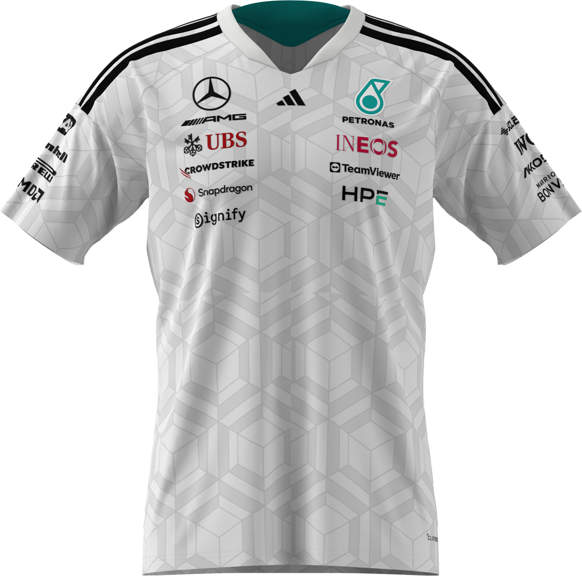 Camiseta de caballero, Conductor, Mercedes-AMG F1 - blanco, S