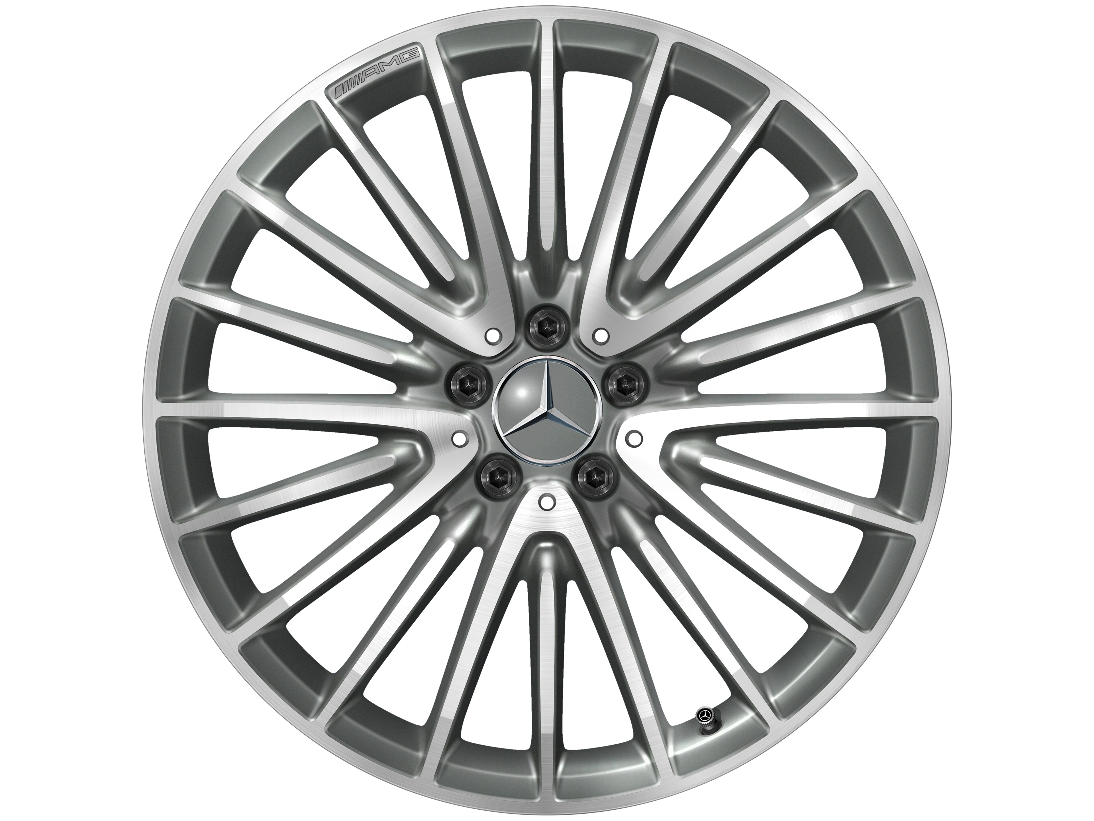 Llanta multirradio AMG, 50,8 cm (20 pulgadas) - 8 J x 20 ET 10, gris titanio, pulido a alto brillo
