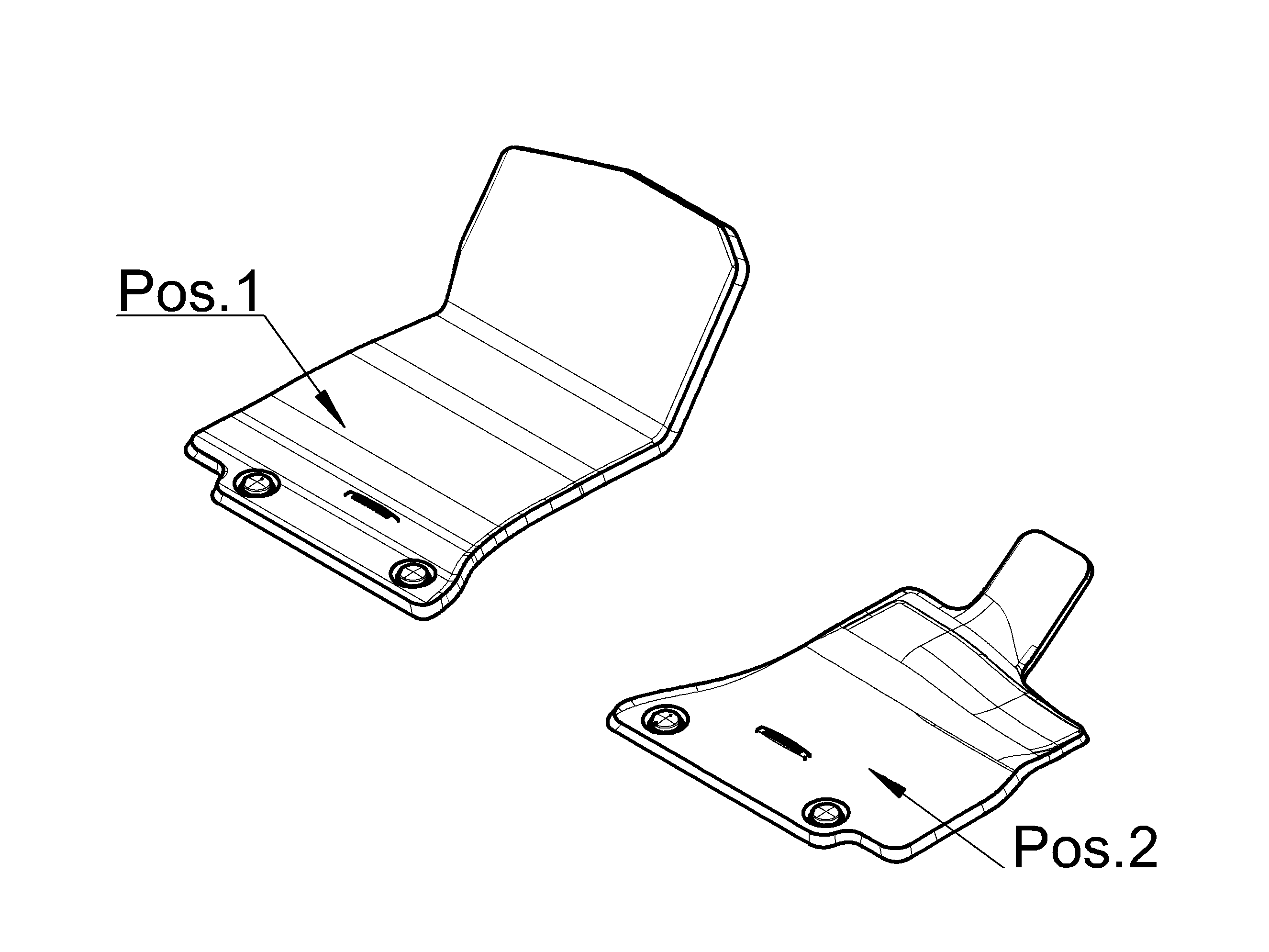 Alfombrillas EXCLUSIV, Alfombrilla para conductor/del acompañante, 2 piezas - Dirección a la derecha, negro