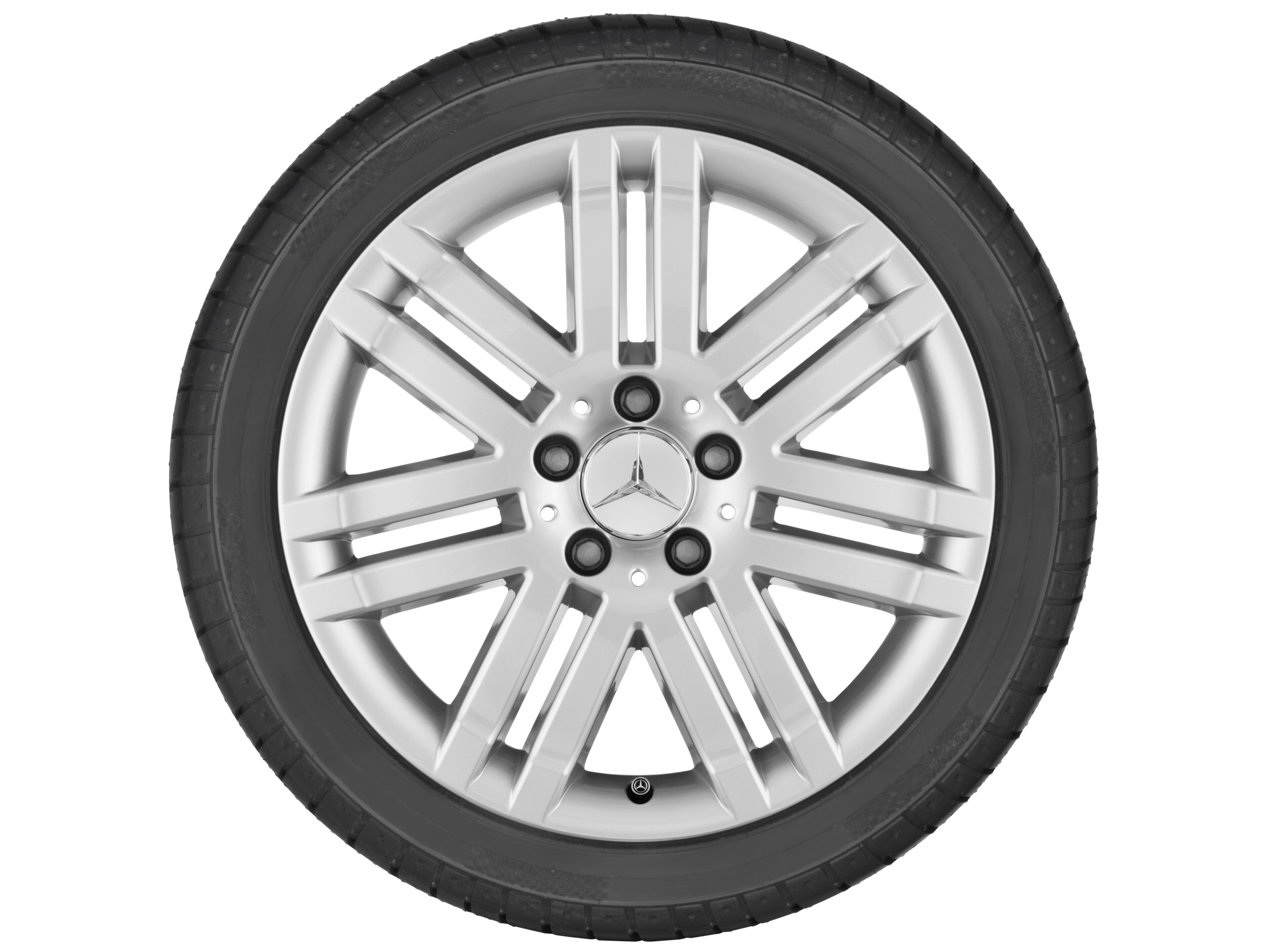 Llanta de 7 radios dobles, 43,2 cm (17 pulgadas) - 8,5 J x 17 ET 58, plata titanio