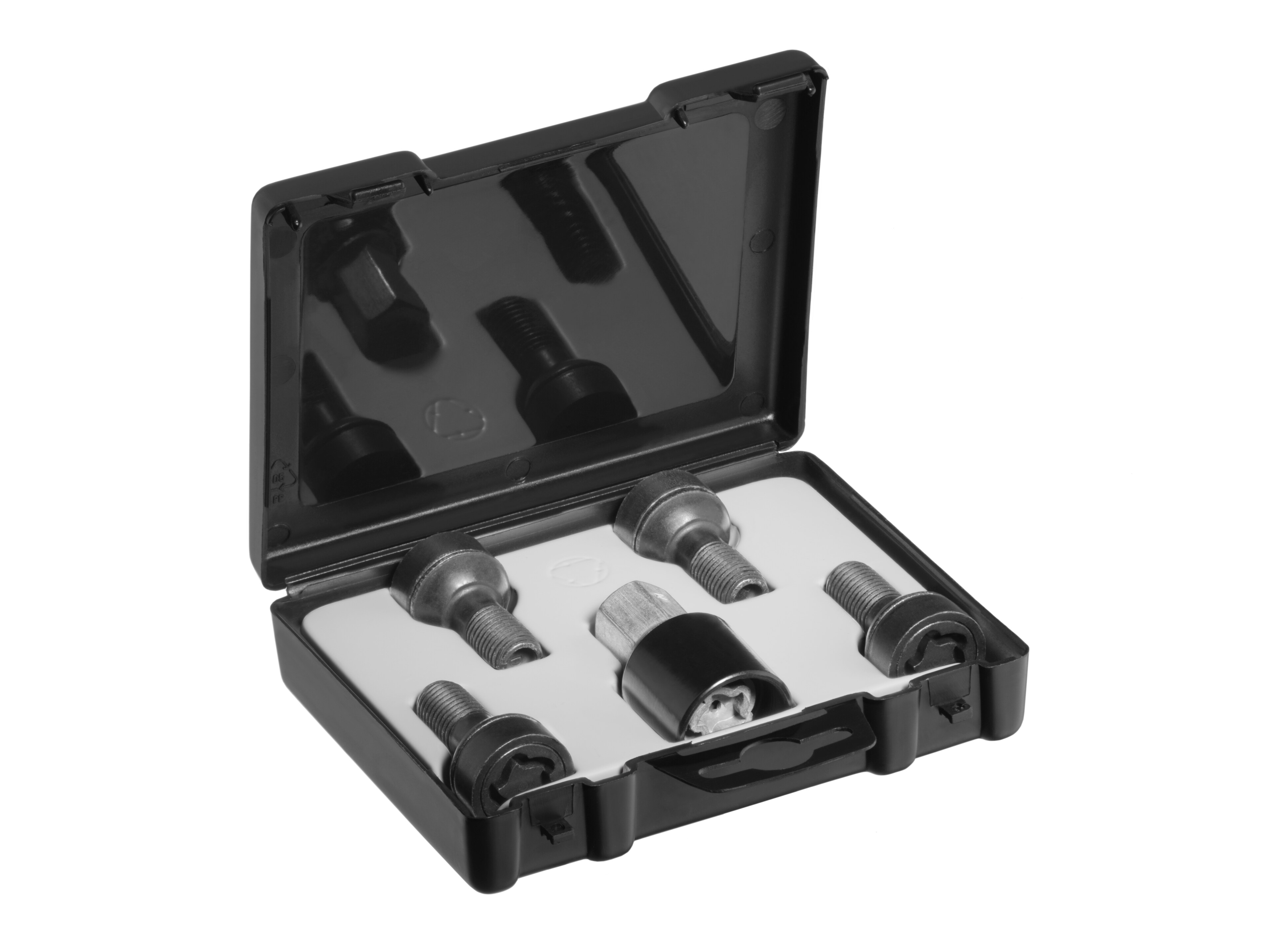 Juego de tornillos de rueda antirrobo - plata