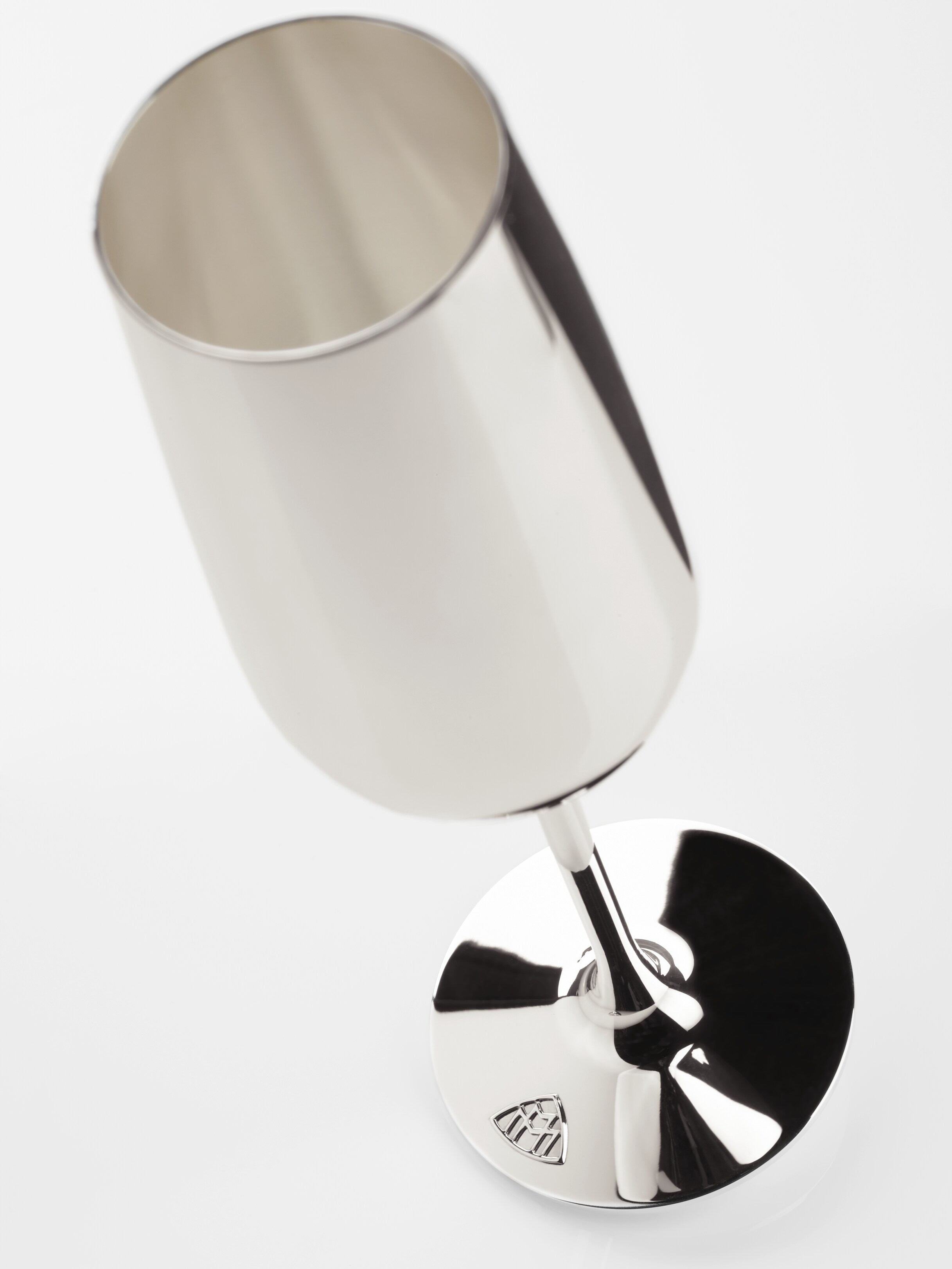 Copa de champán, Con plateado macizo - plata sterling, Latón / Plata