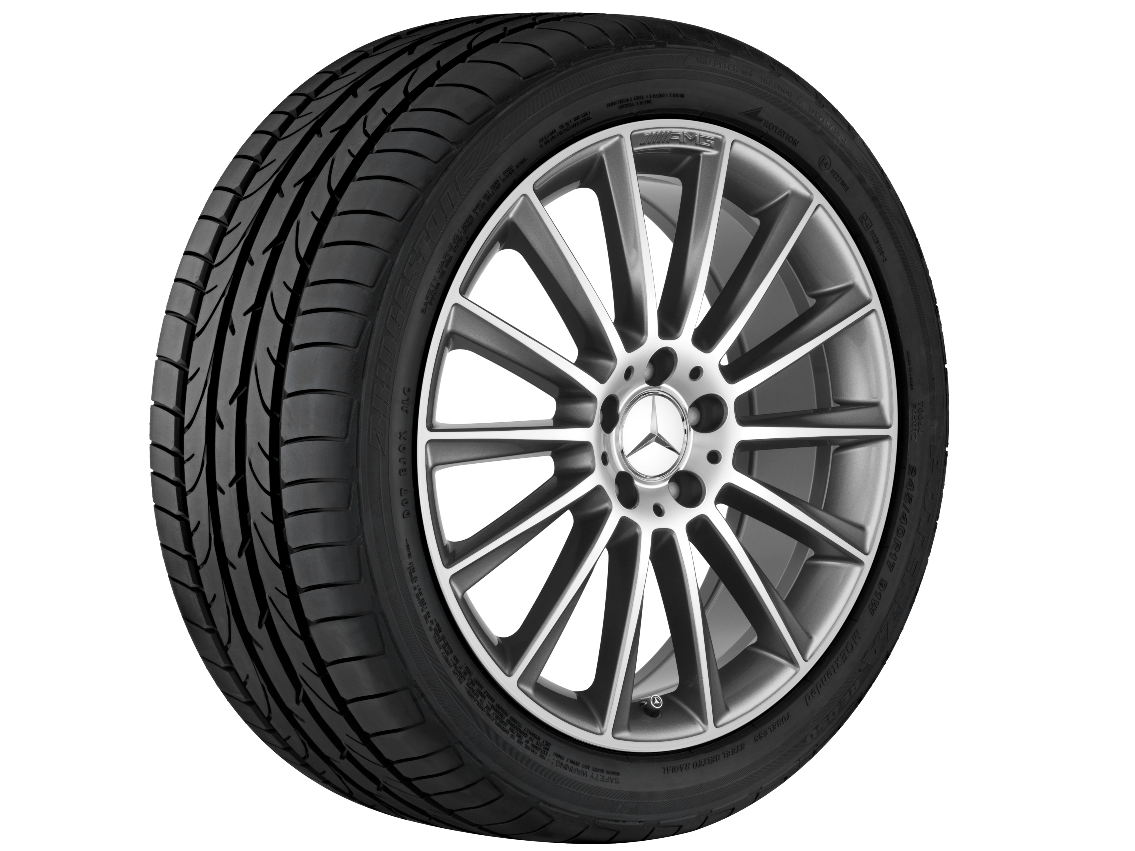 Llanta multirradio AMG, 50,8 cm (20 pulgadas), diamantada brillante - 8 J x 20 ET 33, gris Himalaya, pulido a alto brillo