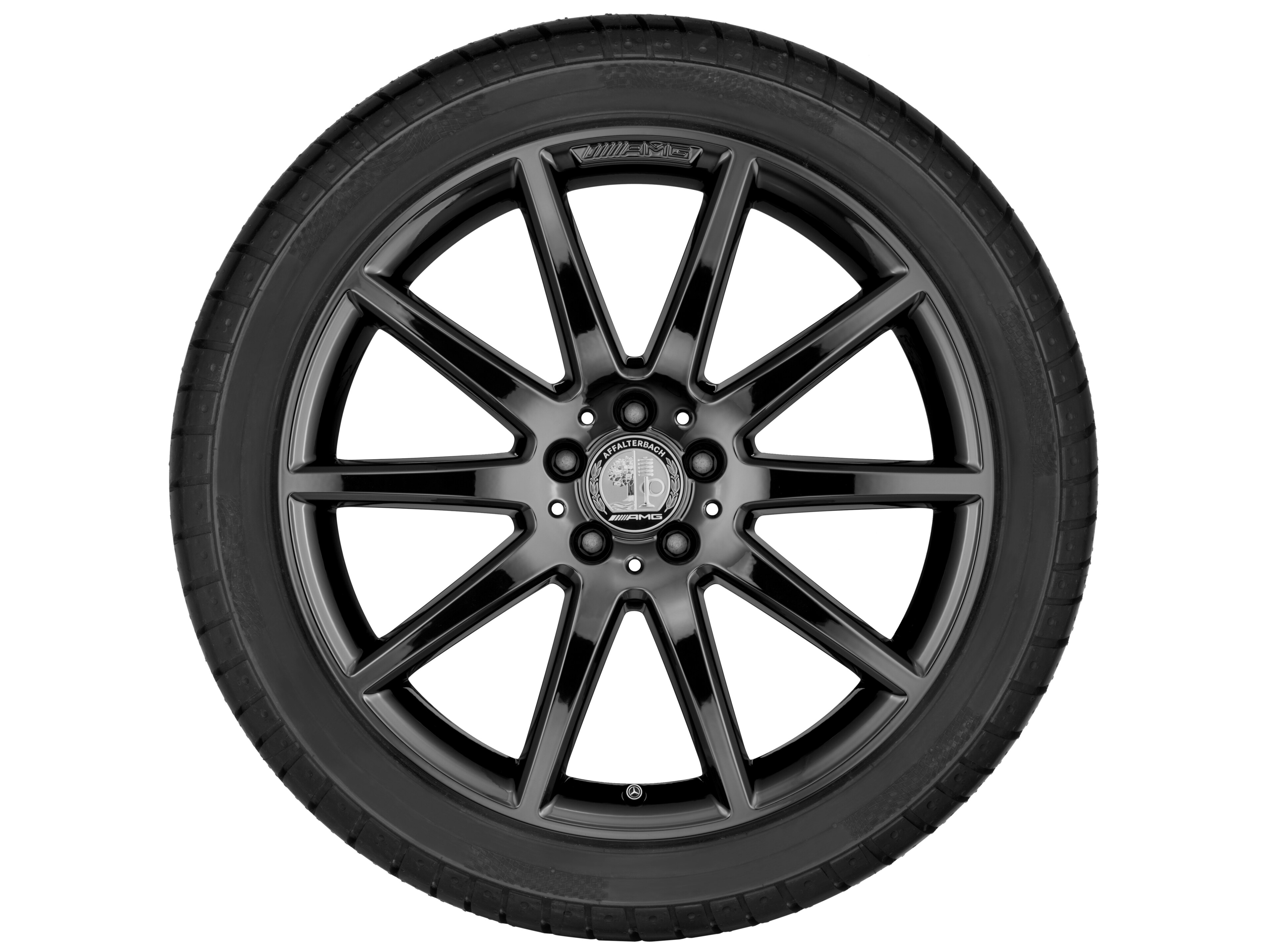Llanta AMG de 10 radios, 50,8 cm (20 pulgadas) - 8 J x 20 ET 43,5, negro titanio, de alto brillo
