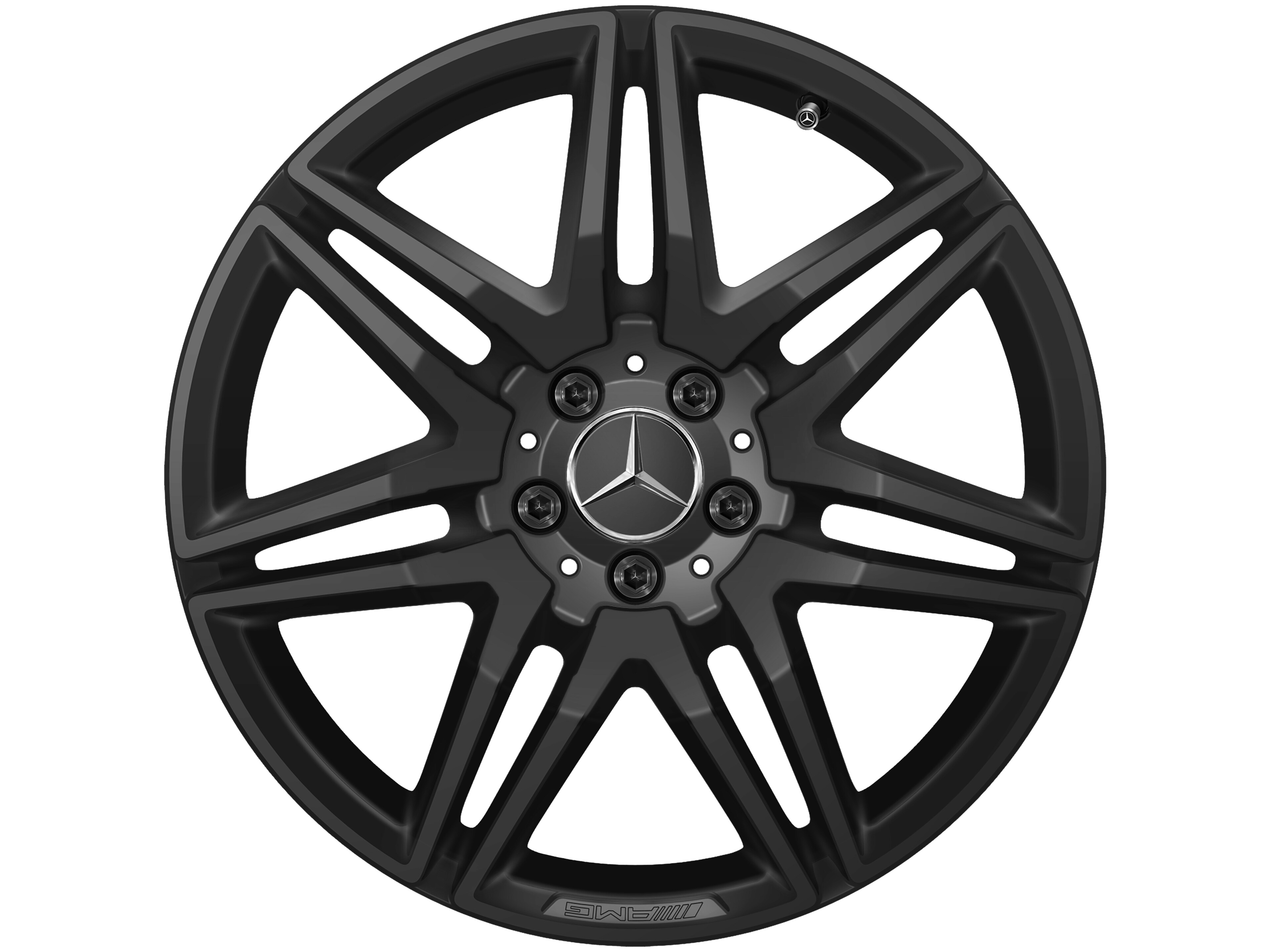 Llanta AMG de 7 radios dobles, 48,3 cm (19 pulgadas) - 8 J x 19 ET 52, negro, brillante