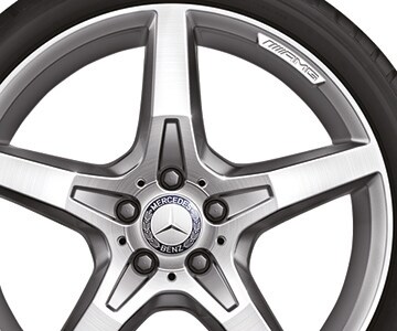 Llanta AMG de 5 radios, 48,3 cm (19 pulgadas) - 8,5 J x 19 ET 35,5, plata, pulido a alto brillo