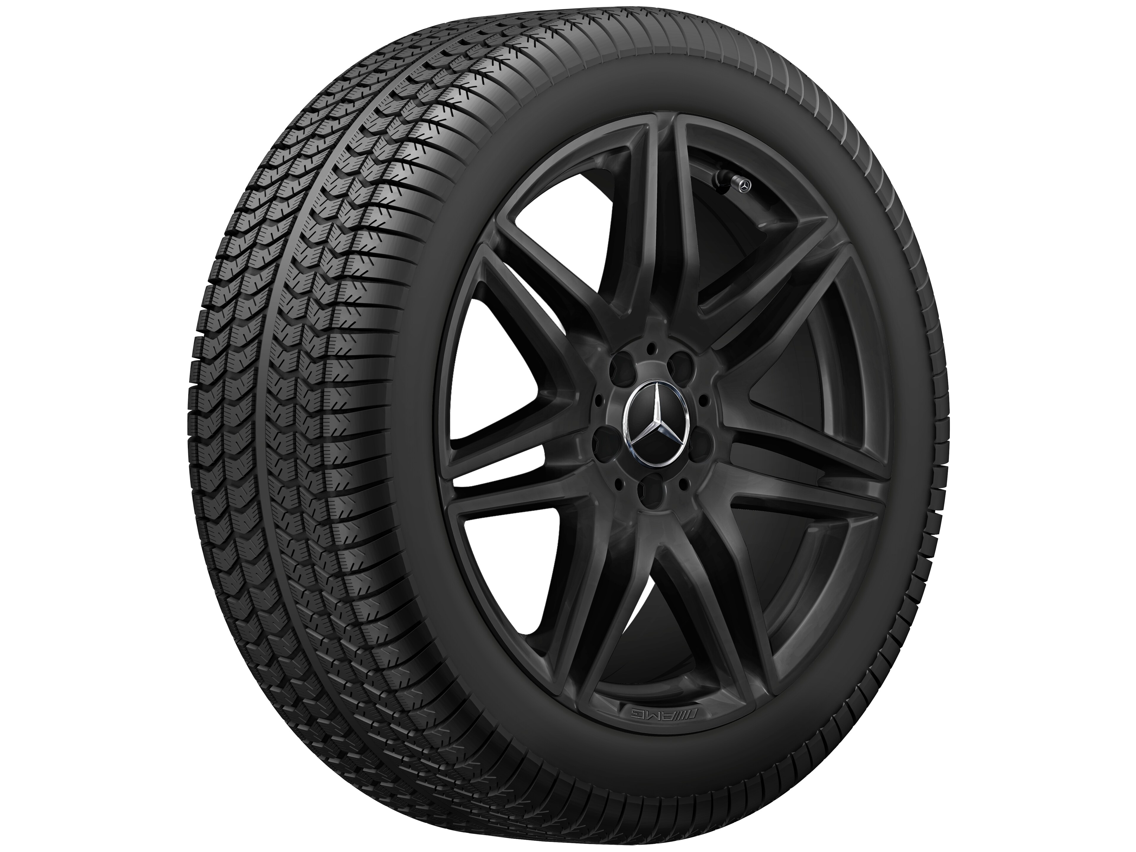 Llanta AMG de 7 radios dobles, 48,3 cm (19 pulgadas) - 8 J x 19 ET 52, negro, brillante