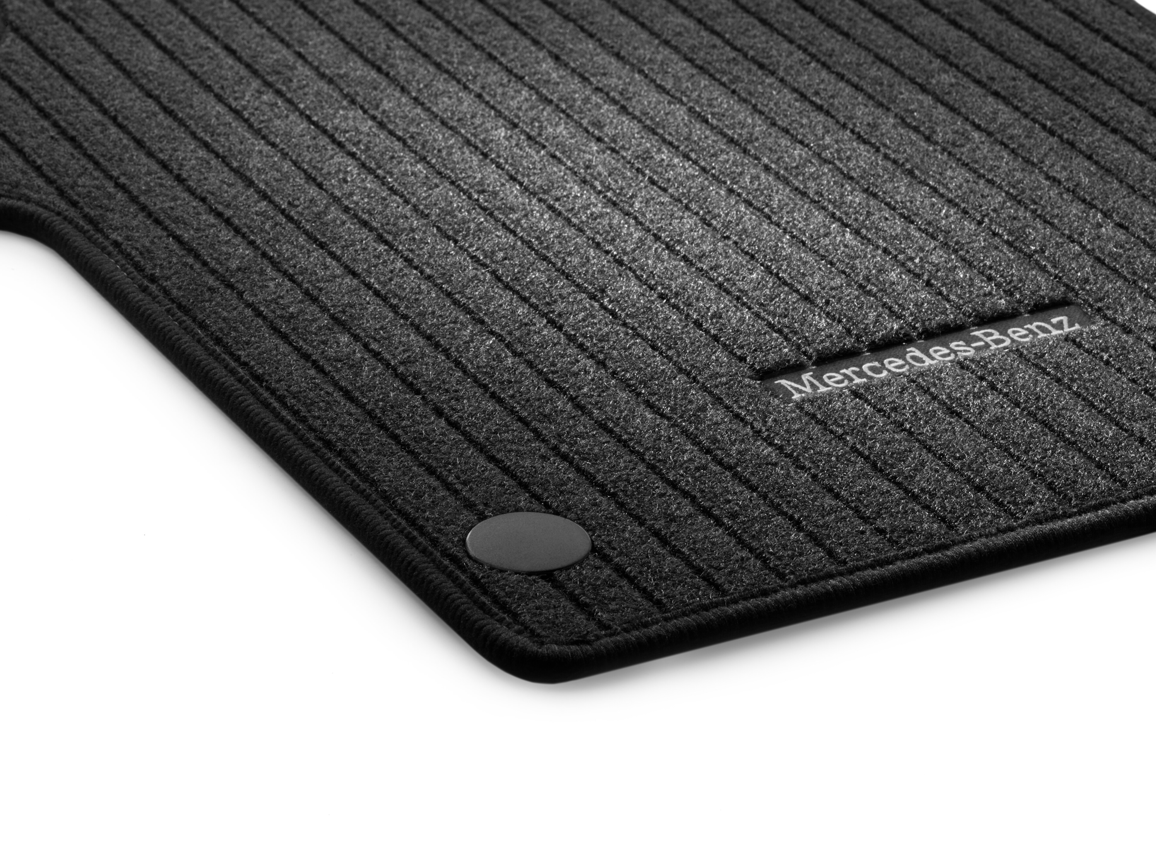 Alfombrillas de reps, Alfombrilla para conductor & alfombrilla para acompañante, 2 piezas - Dirección a la izquierda, negro