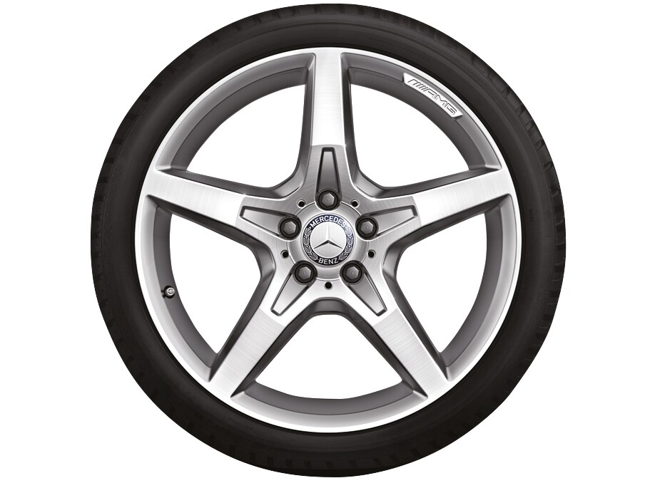 Llanta AMG de 5 radios, 48,3 cm (19 pulgadas) - 8,5 J x 19 ET 35,5, plata, pulido a alto brillo