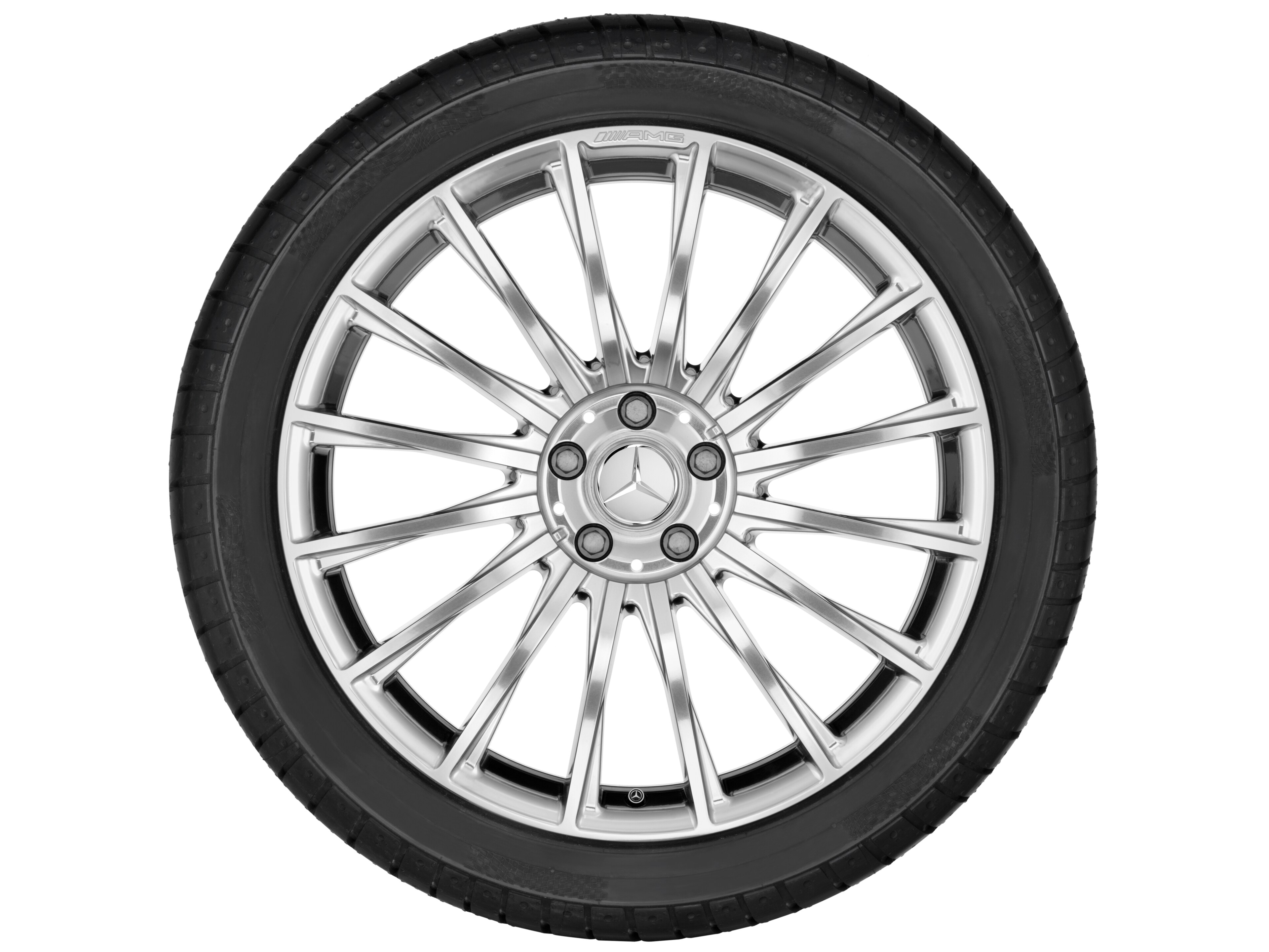 Llanta forjada AMG en diseño multirradio, 50,8 cm (20 pulgadas) - 8,5 J x 20 ET 39, gris titanio, pulido a alto brillo