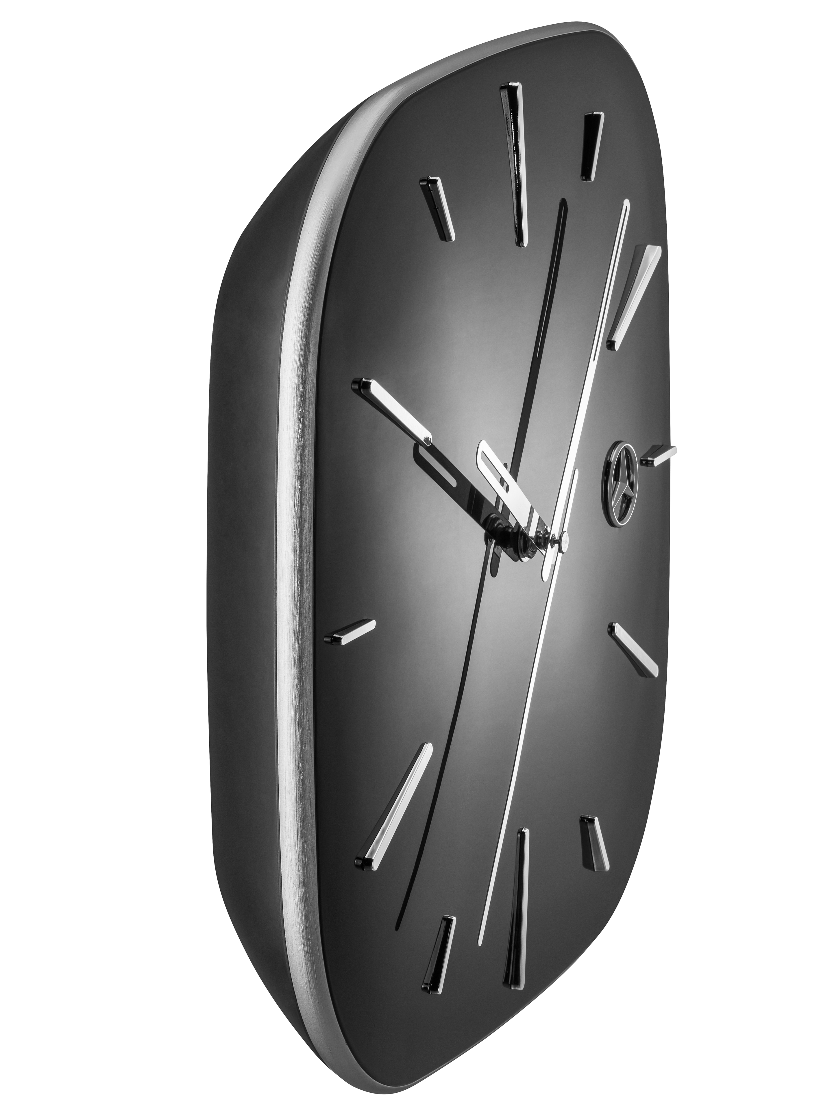 Reloj de pared, Business - negro / plata, Plástico
