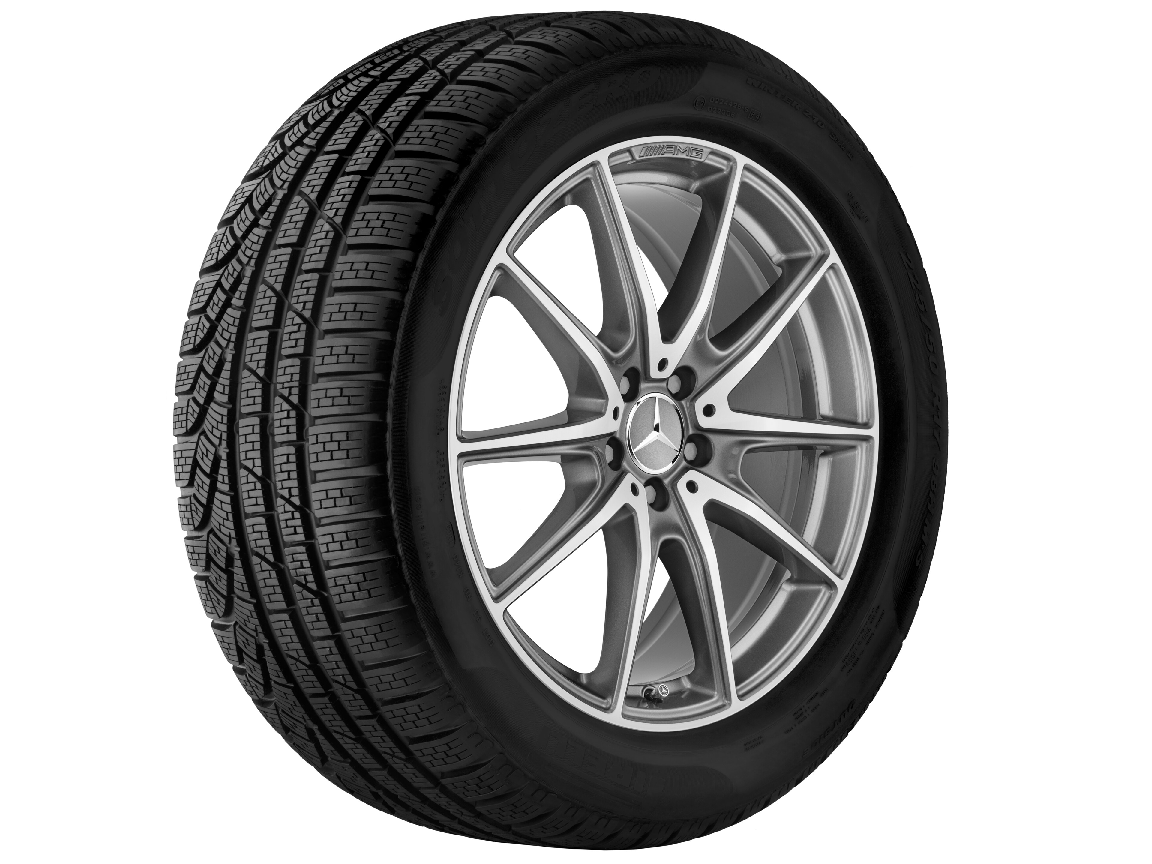 Llanta AMG de 10 radios, 50,8 cm (20 pulgadas) - 9,5 J x 20 ET 38, gris titanio, pulido a alto brillo