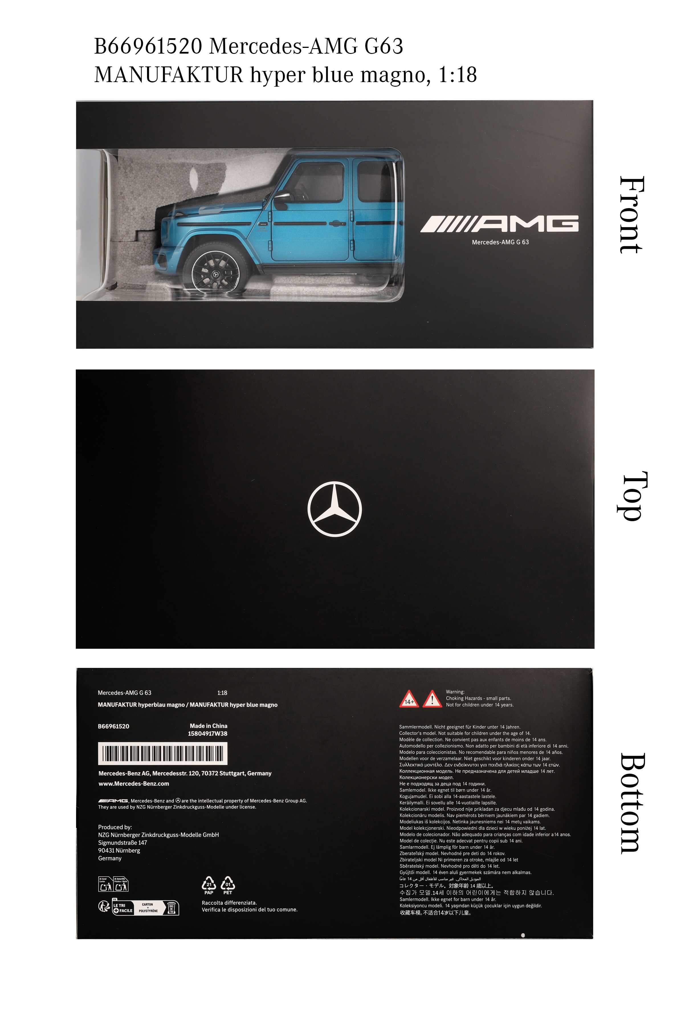 Mercedes-AMG G 63, Vehículo todoterreno, W465 - NZG, 1:18