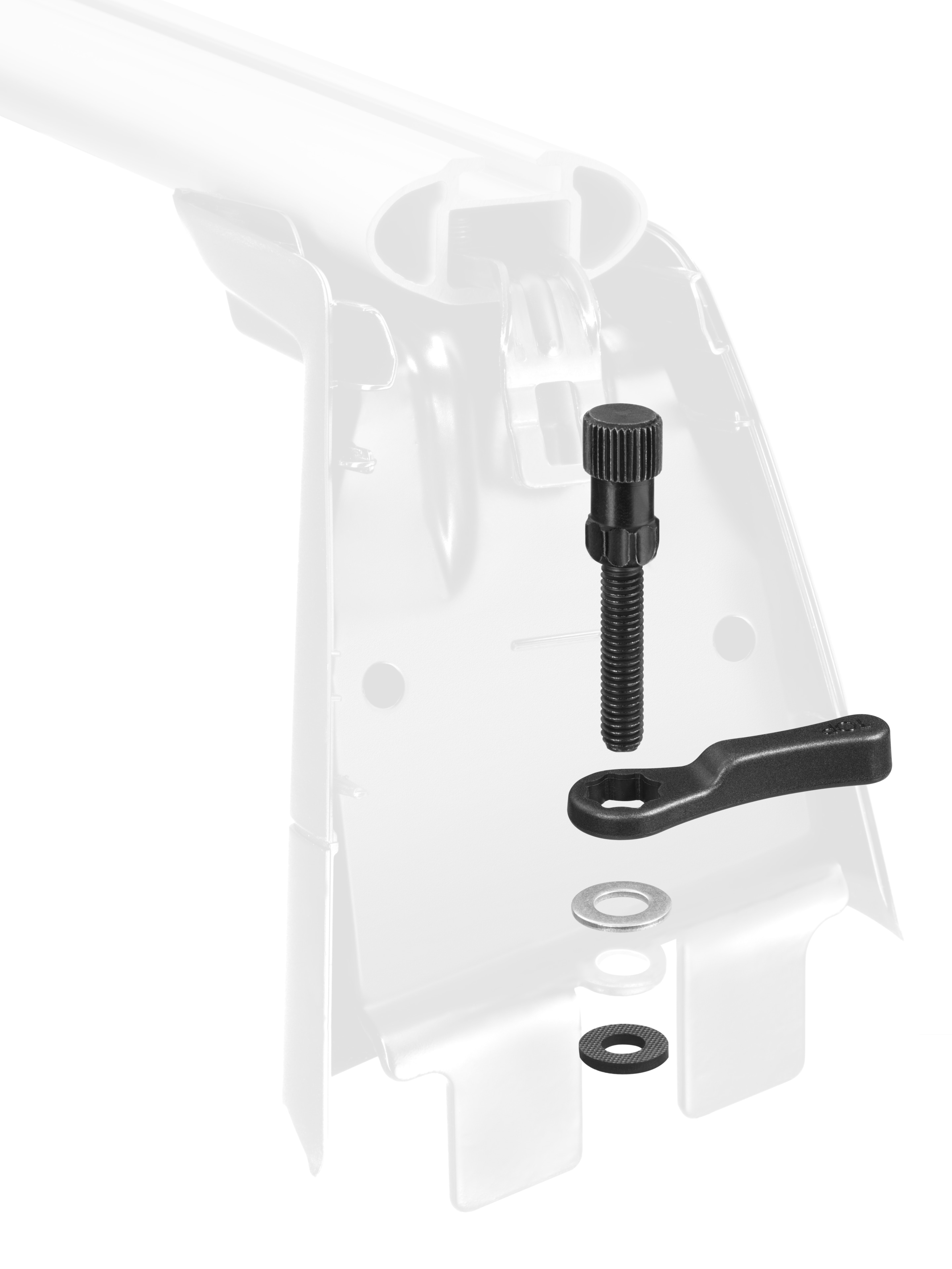 Piezas de fijación del soporte de base - Metal, negro / plata