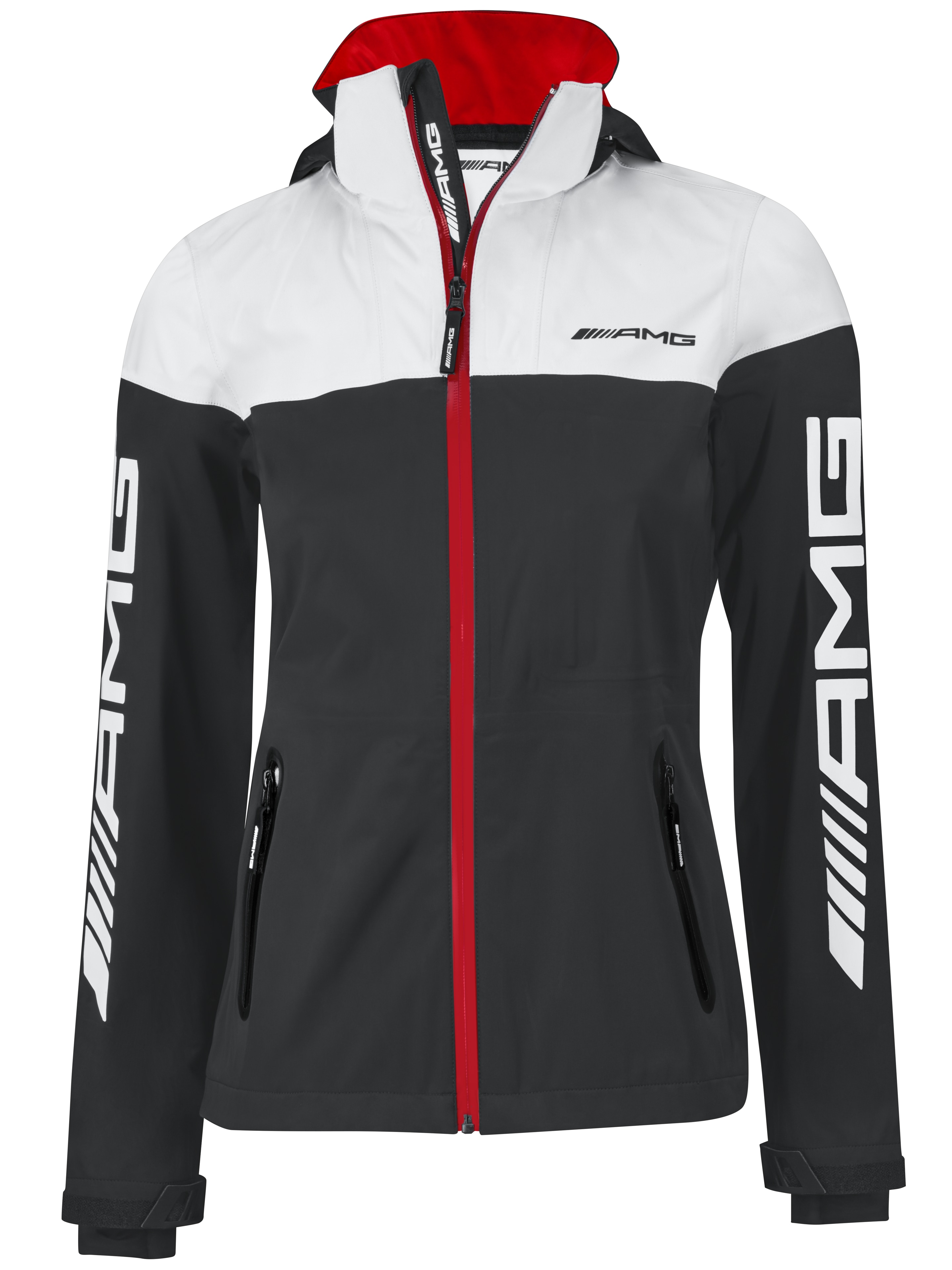 Chaqueta Softshell AMG de señora - negro / blanco, XXS