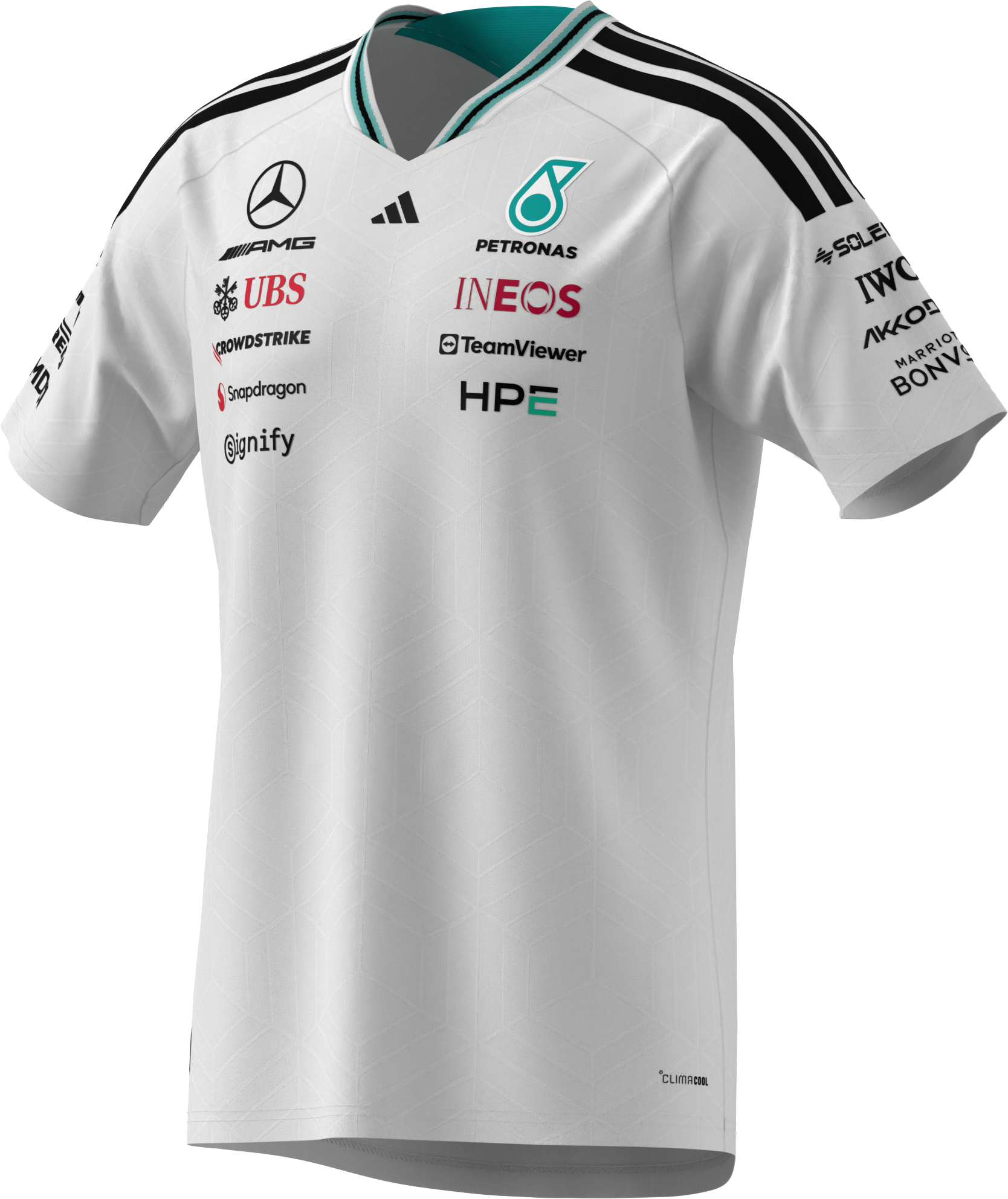 Camiseta de caballero, Authentic piloto, Mercedes-AMG F1 - blanco, L
