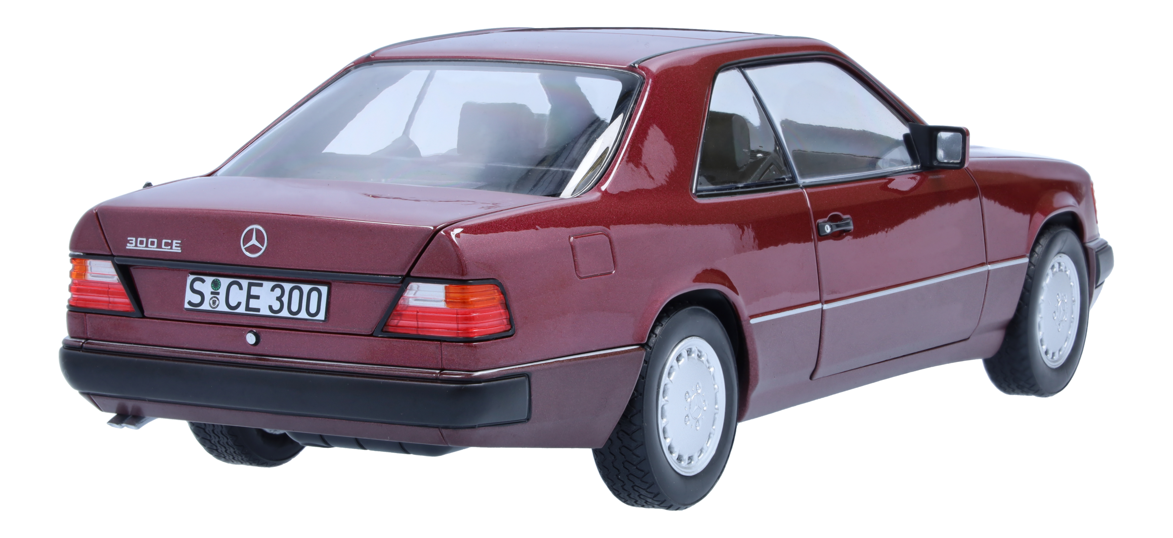 300 CE-24 Coupé C124 (1988-1992) - rojo almandino, Norev, 1:18