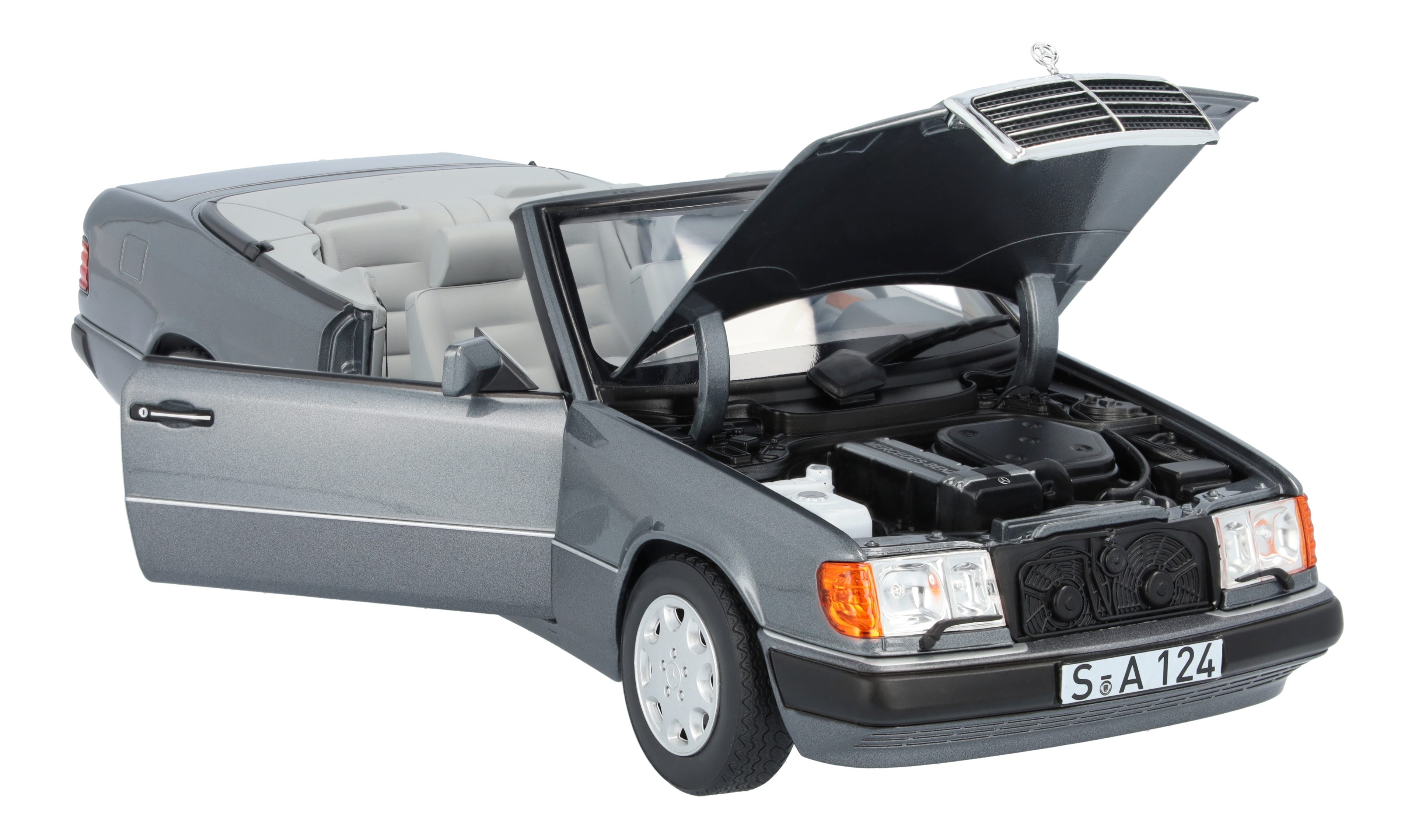 300 CE-24 Cabrio A 124 (1991-1993), 300 CE-24 Cabrio A124 (1992-1993) - gris nácar, Norev, 1:18