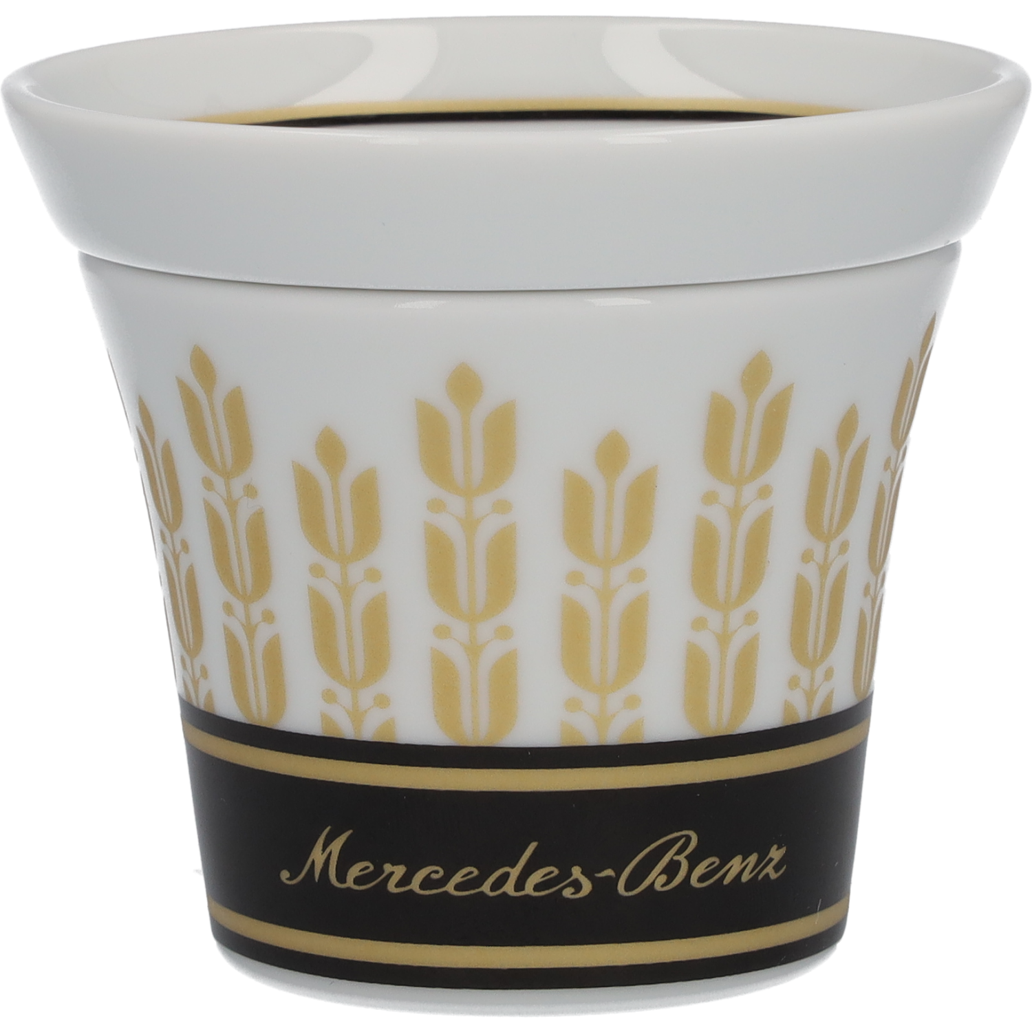 Tazas de café, Juego, 4 piezas - negro / blanco / dorado, Porcelana, 90 ml, Kahla