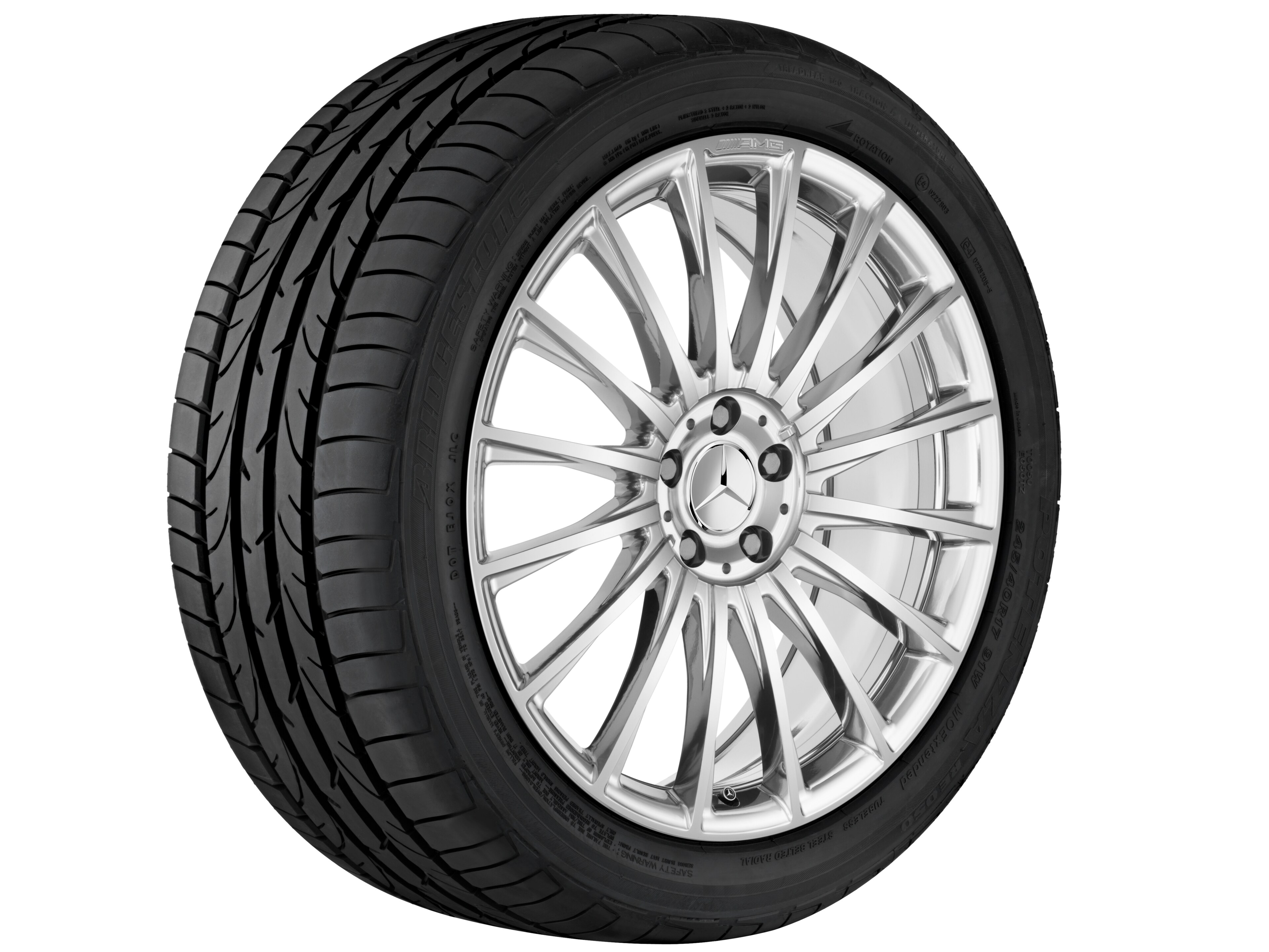 Llanta forjada AMG en diseño multirradio, 50,8 cm (20 pulgadas) - 8,5 J x 20 ET 39, gris titanio, pulido a alto brillo