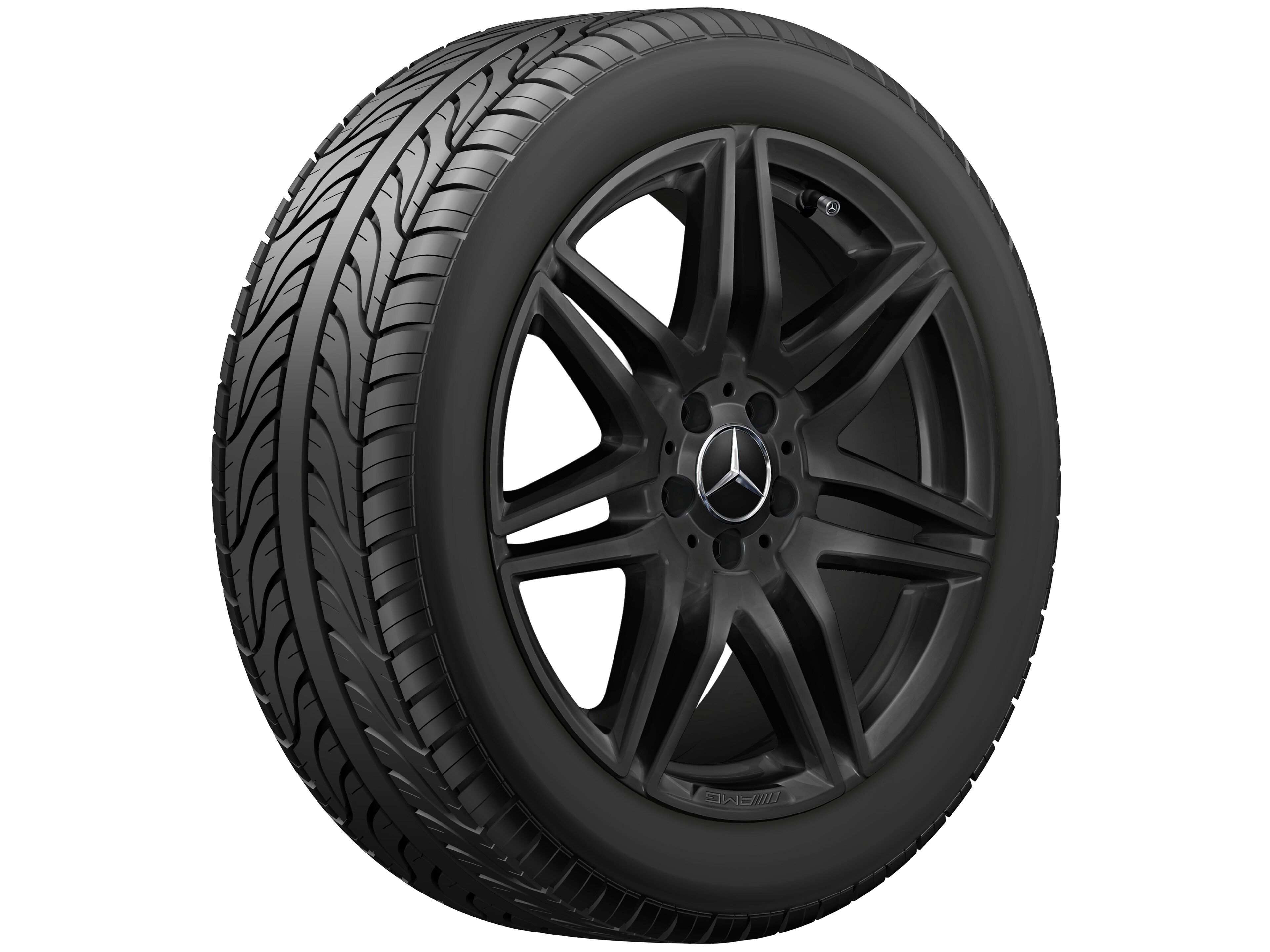 Llanta AMG de 7 radios dobles, 48,3 cm (19 pulgadas) - 8 J x 19 ET 52, negro, brillante
