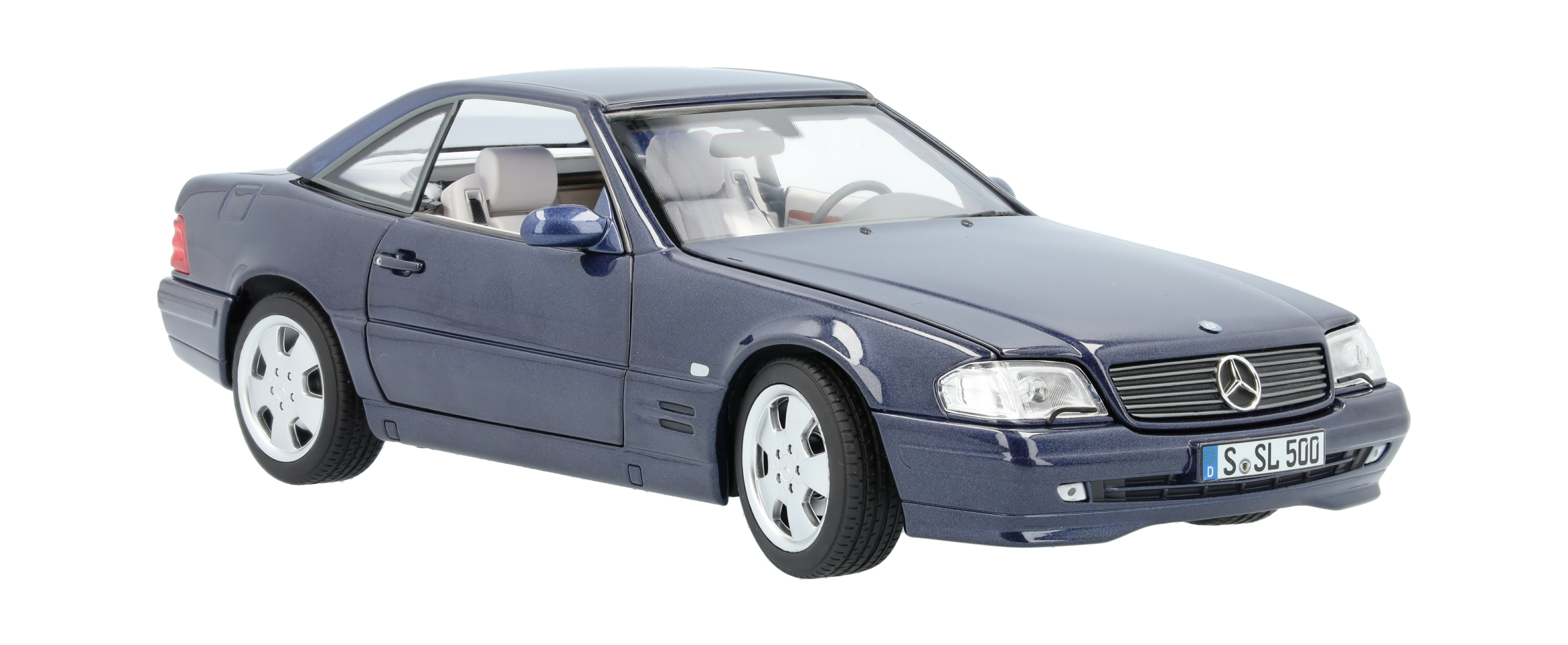 SL 500 R129 (1998-2001) - azul azur, Norev, 1:18