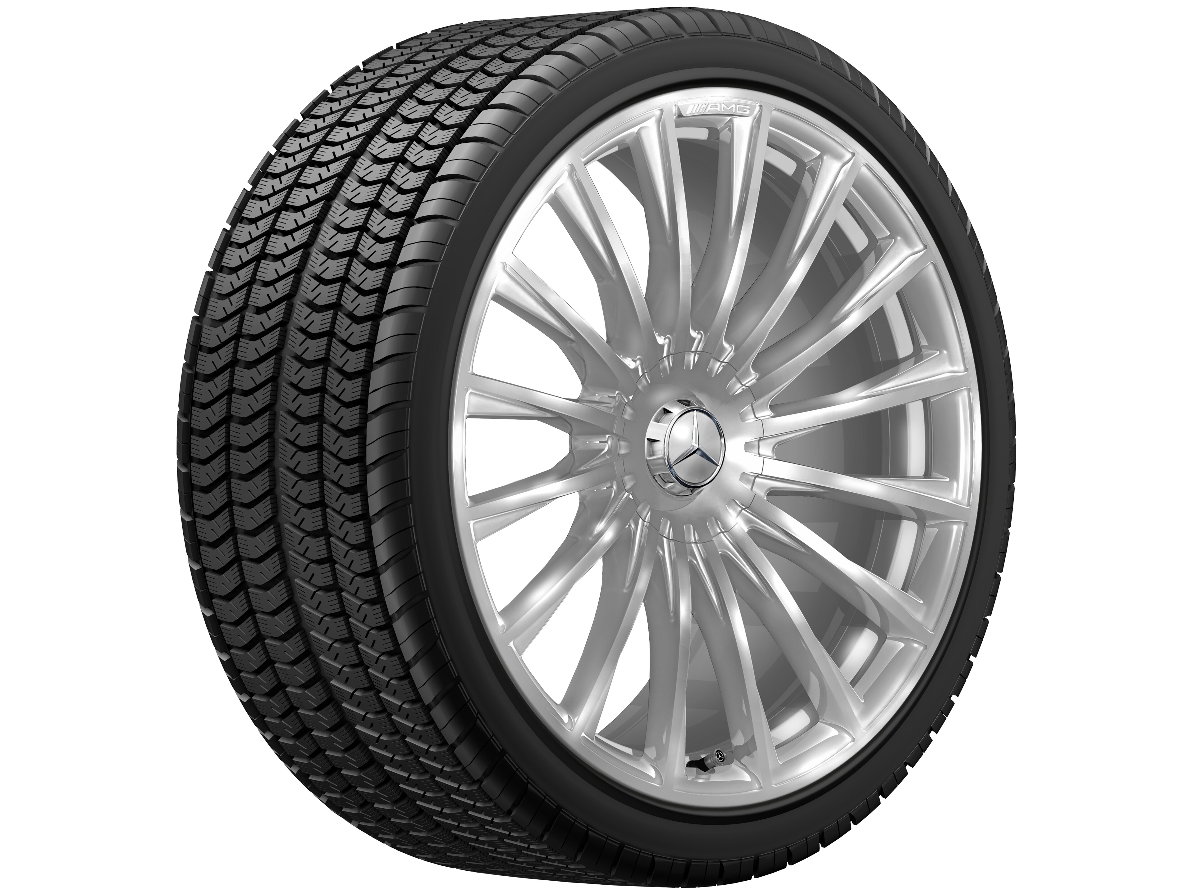 Llanta forjada AMG en diseño multirradio, 53,3 cm (21 pulgadas) - 10,5 J x 21 ET 50, plata, pulido a alto brillo