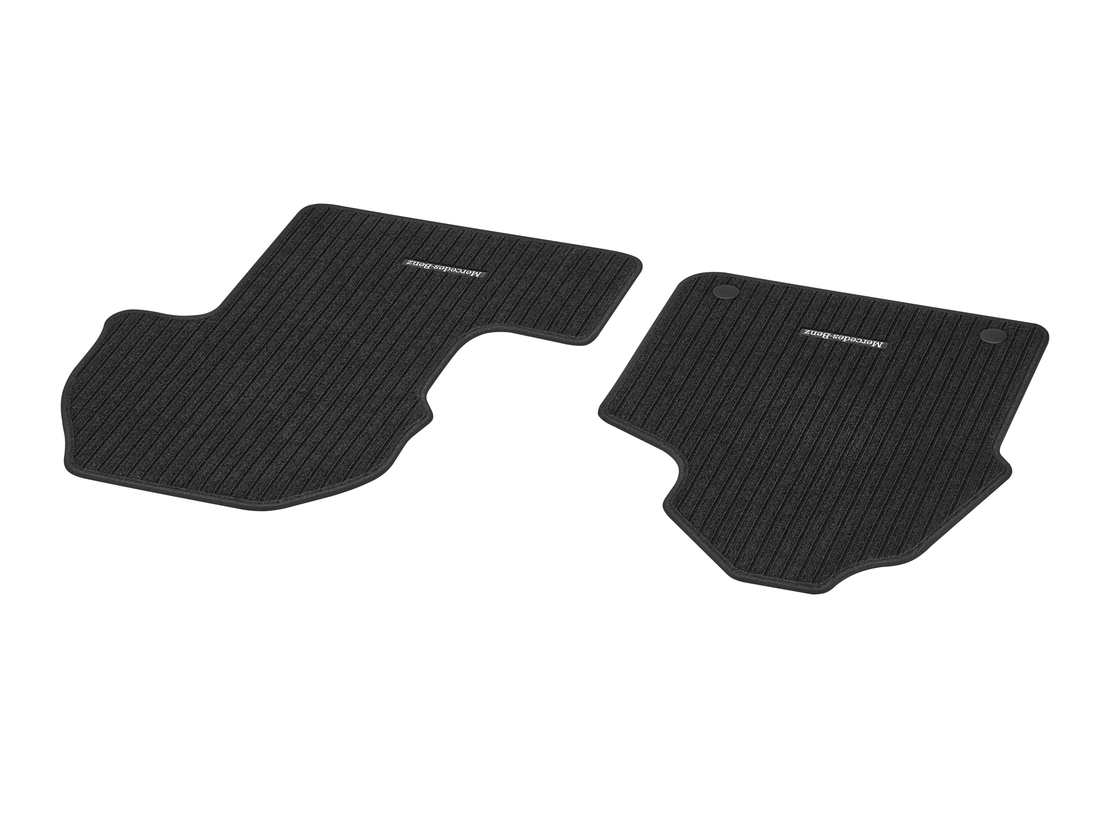 Alfombrillas de reps CLASSIC, Alfombrilla para conductor/del acompañante, 2 piezas, sin H00 - Dirección a la izquierda, negro