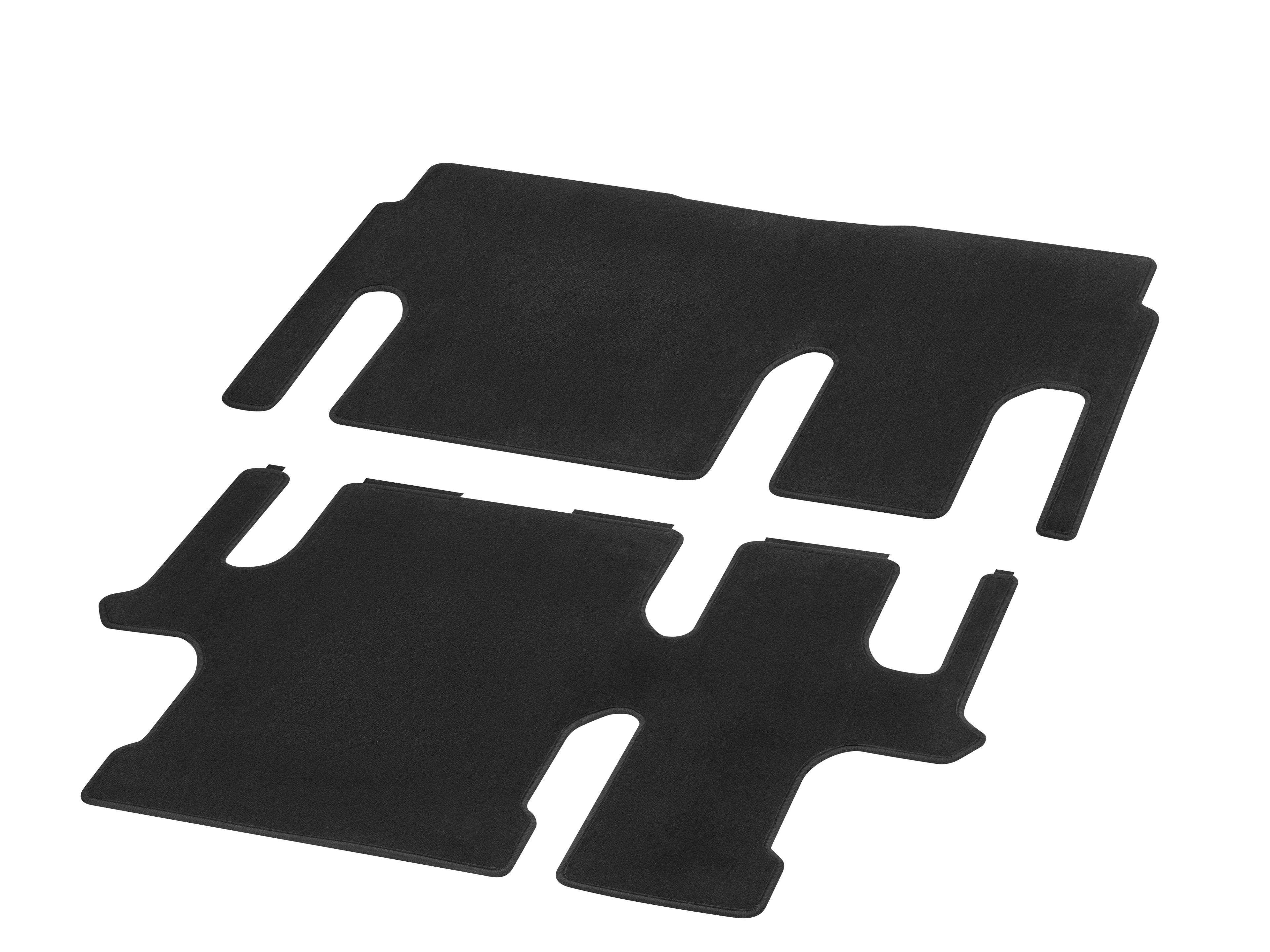 Alfombrillas, Compartimento de pasajeros con riel guía sencillo, 2 puertas correderas (T19), 2 piezas, T19, U3R/UR3 - Dirección a la izquierda/derecha, negro