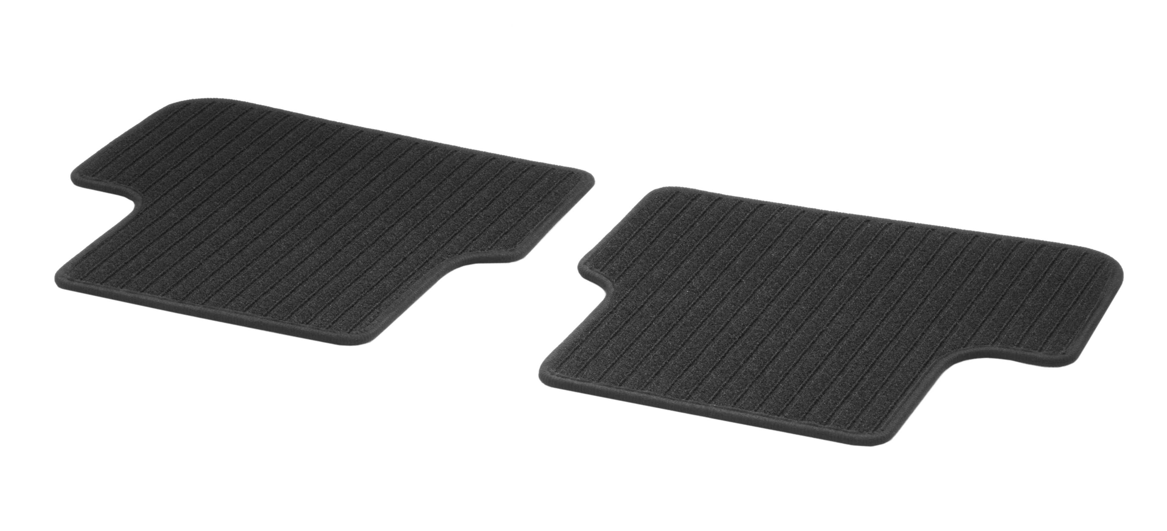 Alfombrillas de reps CLASSIC, Parte trasera, 2 piezas - Dirección a la izquierda/derecha, negro, Ribete negro