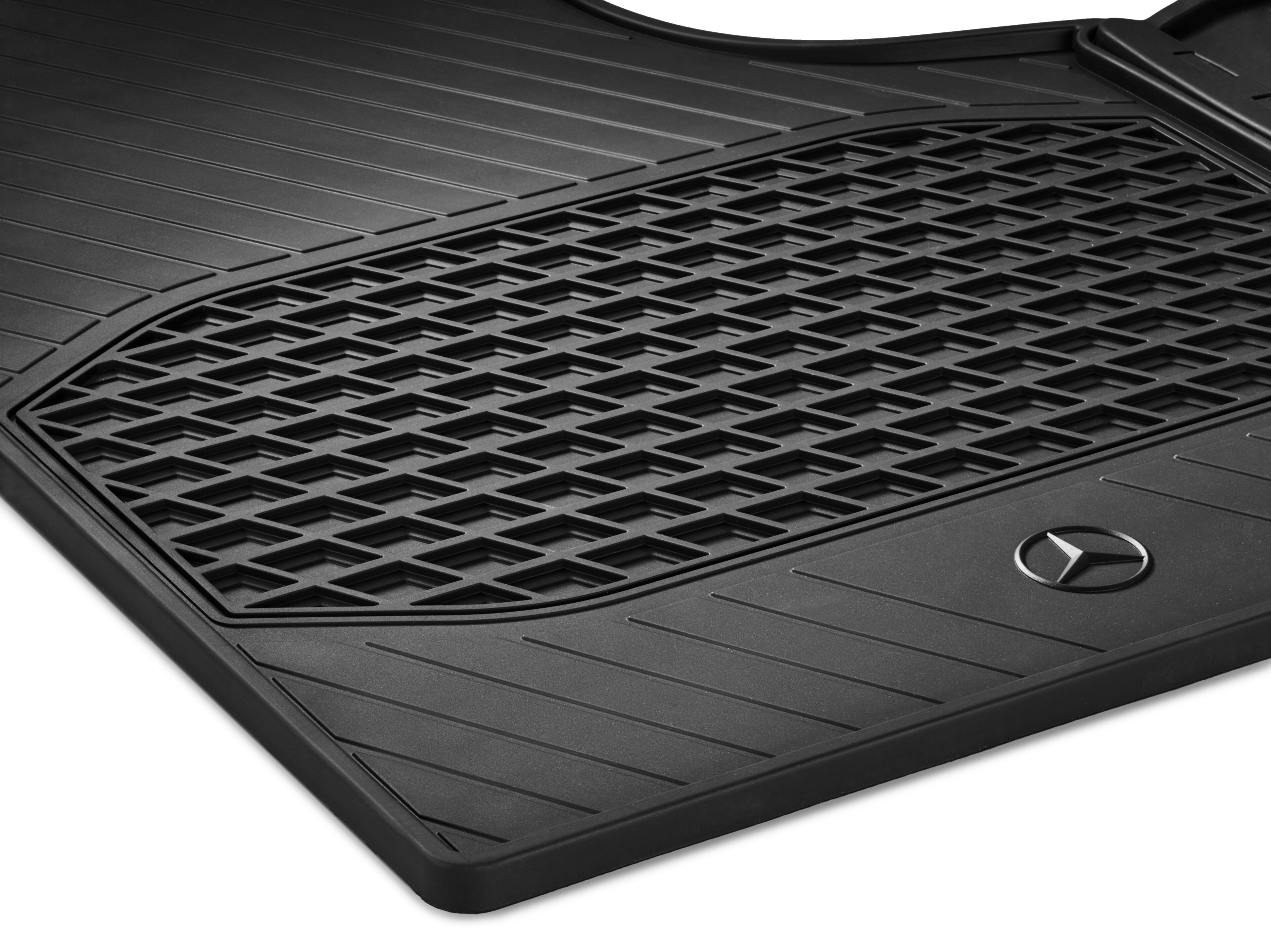 Alfombrillas impermeables, Alfombrilla para conductor & alfombrilla para acompañante, con S23 (asiento del acompañante de 2 plazas), sin canal de aire en el piso (H00), 2 piezas - Dirección a la derecha, negro