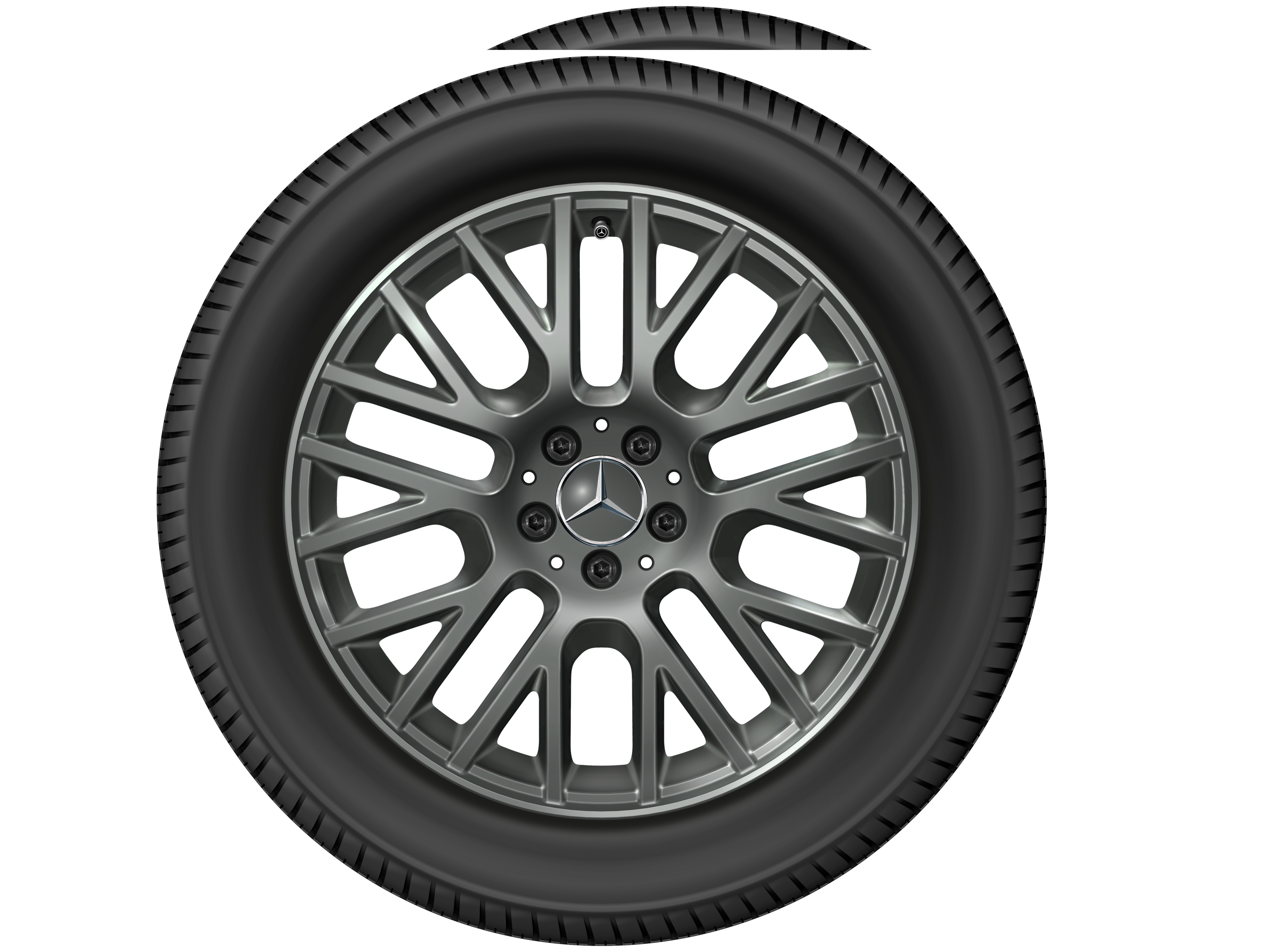 Llanta de radios en Y, 48,3 cm (19 pulgadas) - 8 J x 19 ET 61, gris Himalaya, pintado