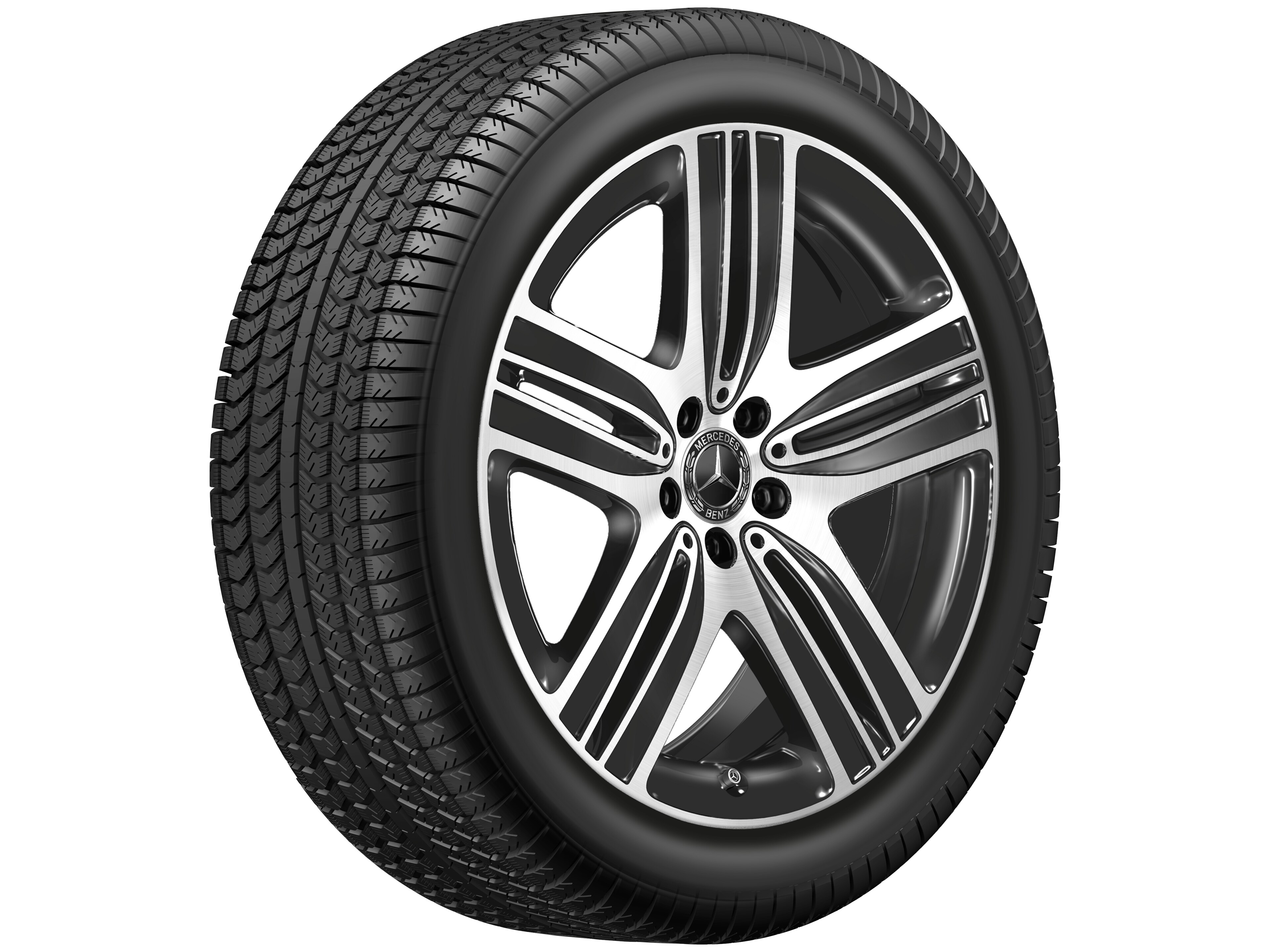 Llanta de 5 radios, 50,8 cm (20 pulgadas), diamantada brillante - 8,5 J x 20 ET 30, negro, pulido a alto brillo