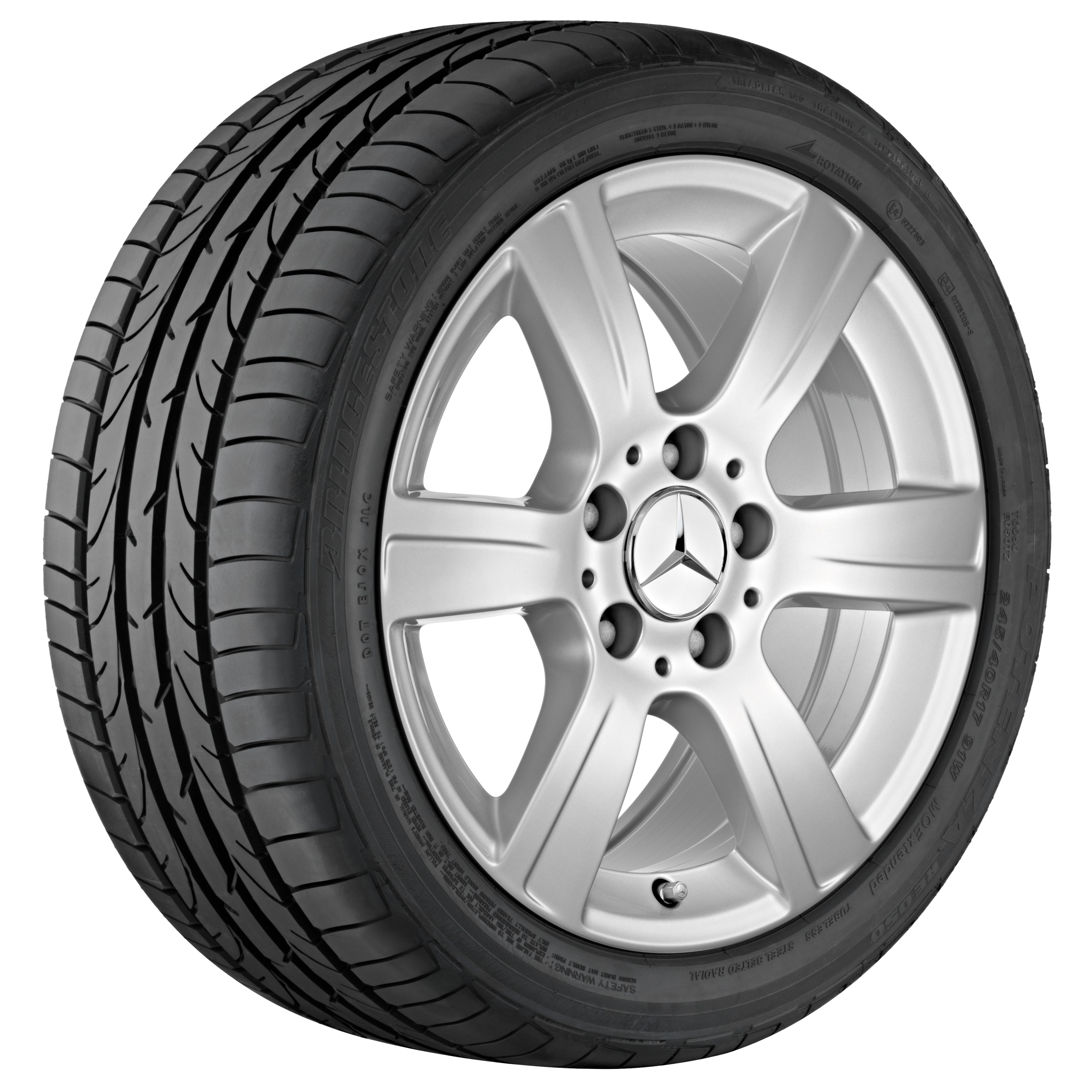 Llanta de 6 radios - 225/55 R16  99T, 7,5 J x 16 ET 45,5