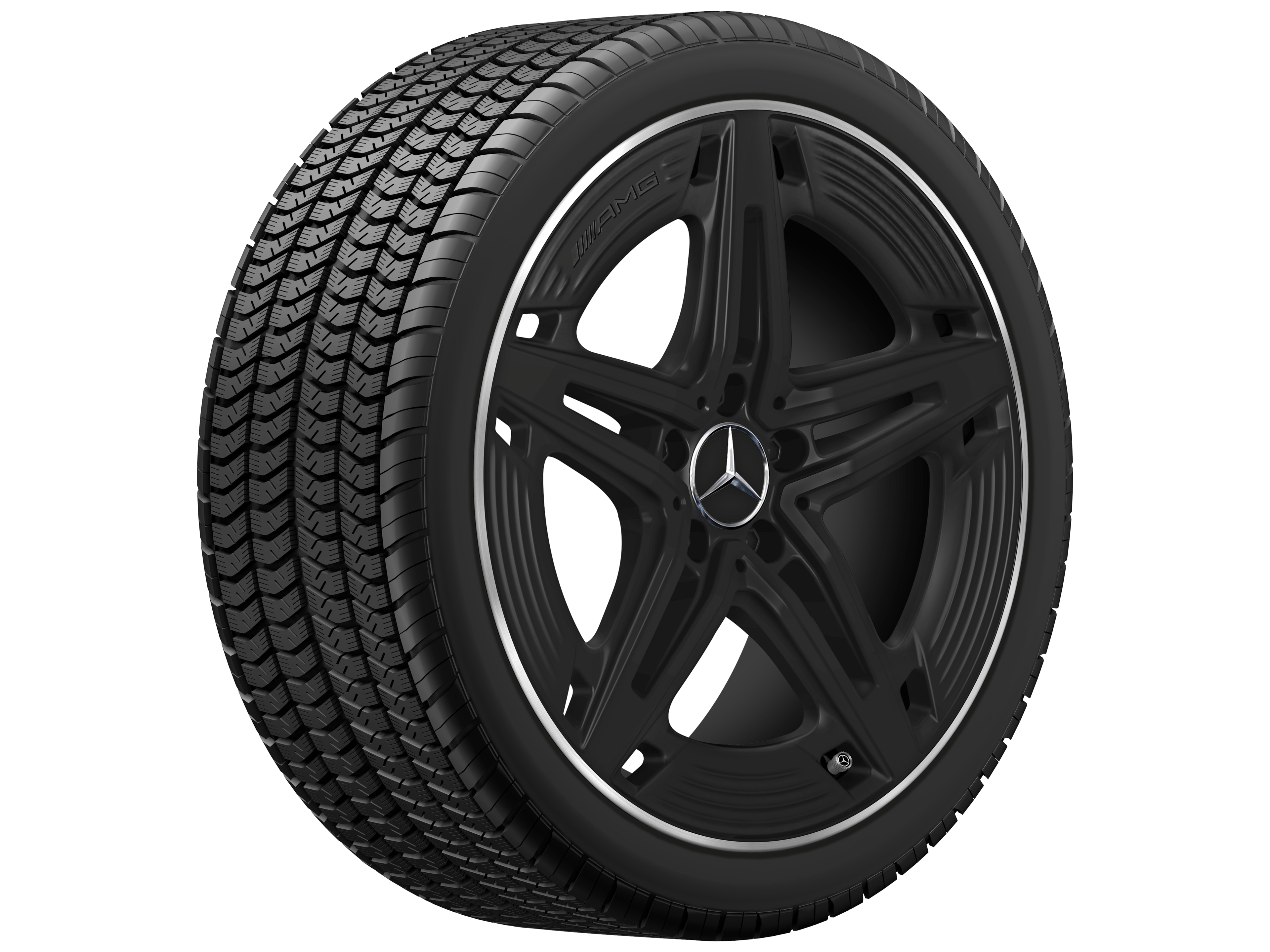 Llanta AMG de 5 radios, 48,3 cm (19 pulgadas) - 9 J x 19 ET 52, negro, pulido a alto brillo