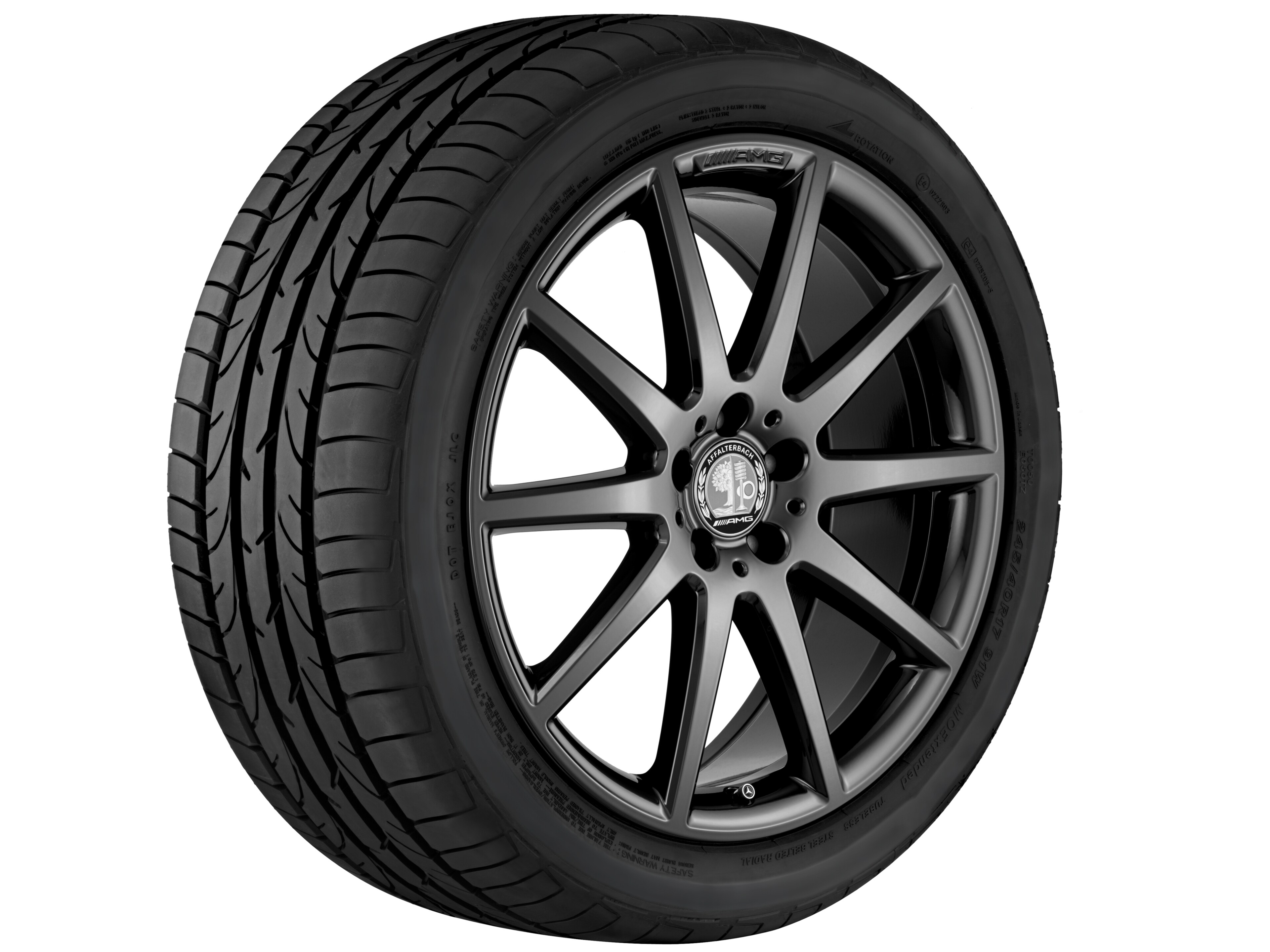 Llanta AMG de 10 radios, 50,8 cm (20 pulgadas) - 8 J x 20 ET 43,5, negro titanio, de alto brillo