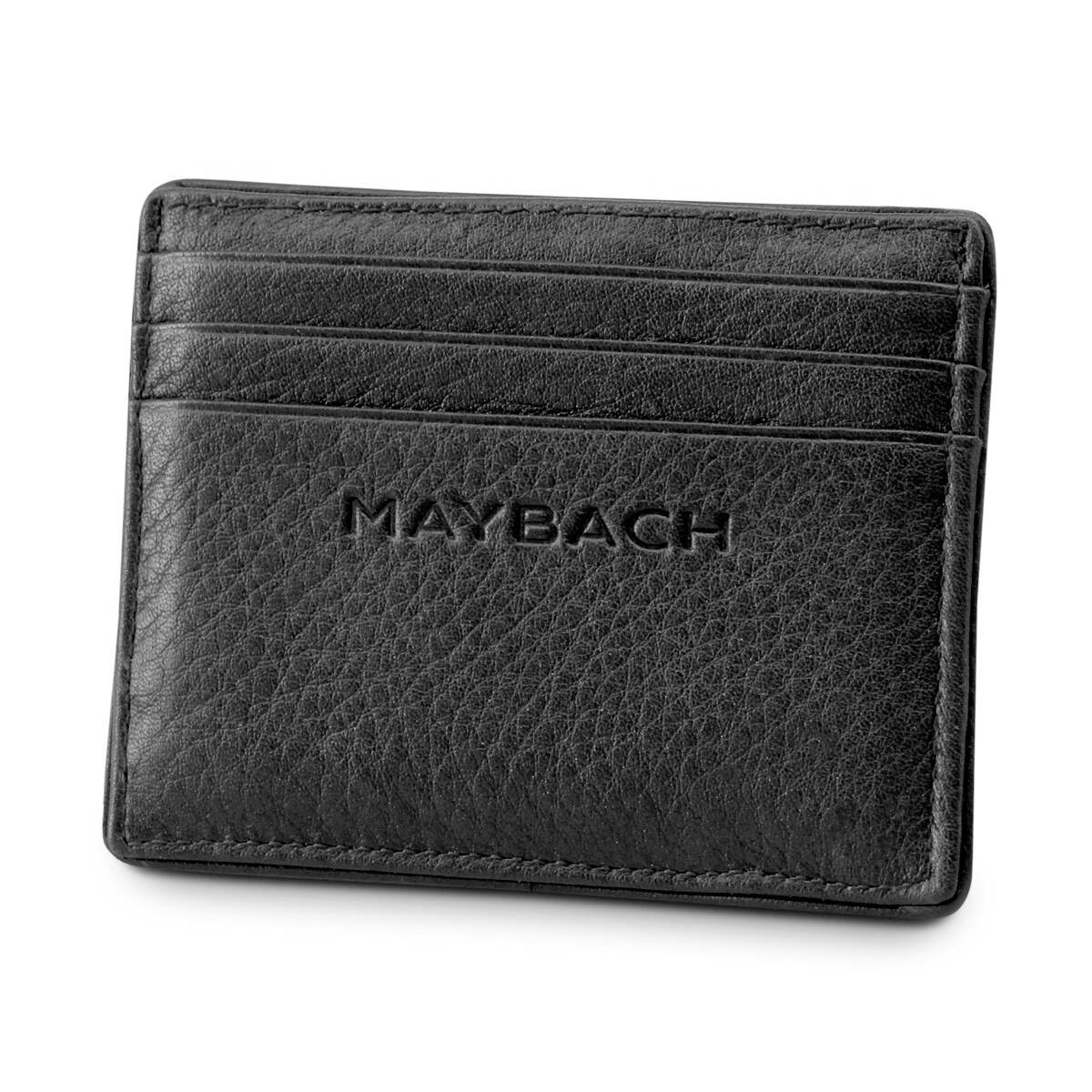 Estuche para tarjetas de crédito, Mercedes-Maybach - negro, Cuero