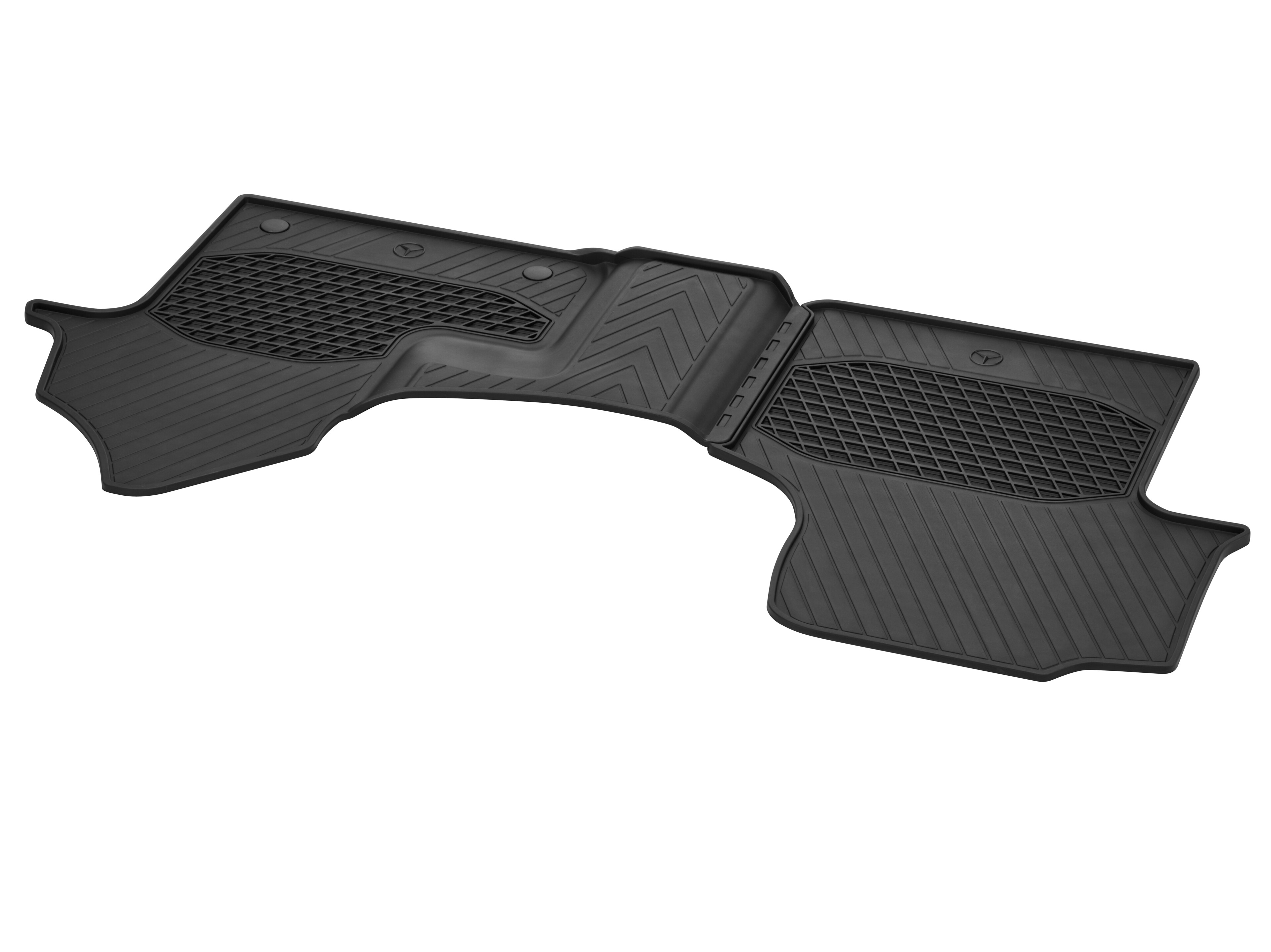 Alfombrillas impermeables, Alfombrilla para conductor & alfombrilla para acompañante, con S23 (asiento del acompañante de 2 plazas), sin canal de aire en el piso (H00), 2 piezas - Dirección a la derecha, negro